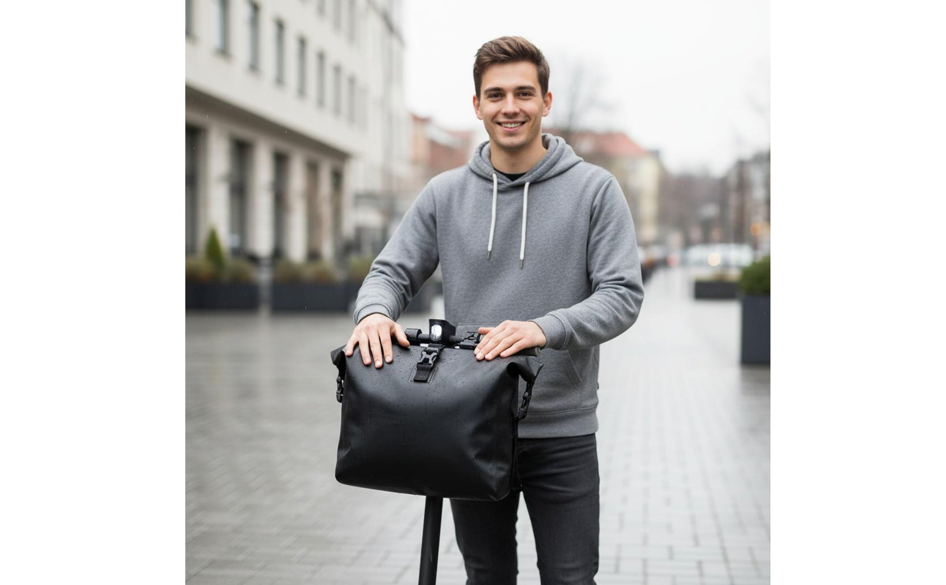 Waterproof Electric Bicycle Handlebar Bag Large Capacity Scooter Front Hanging