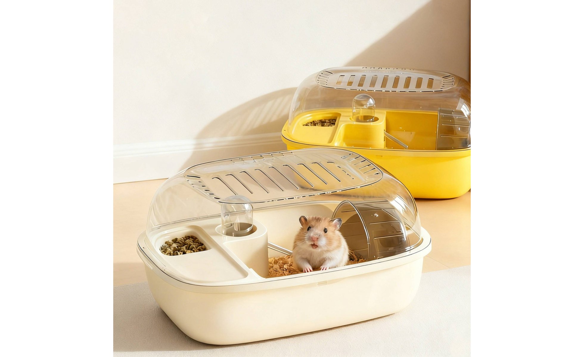 Plastic Hamster House with Accessories Easy to Clean Portable Hamster Cage