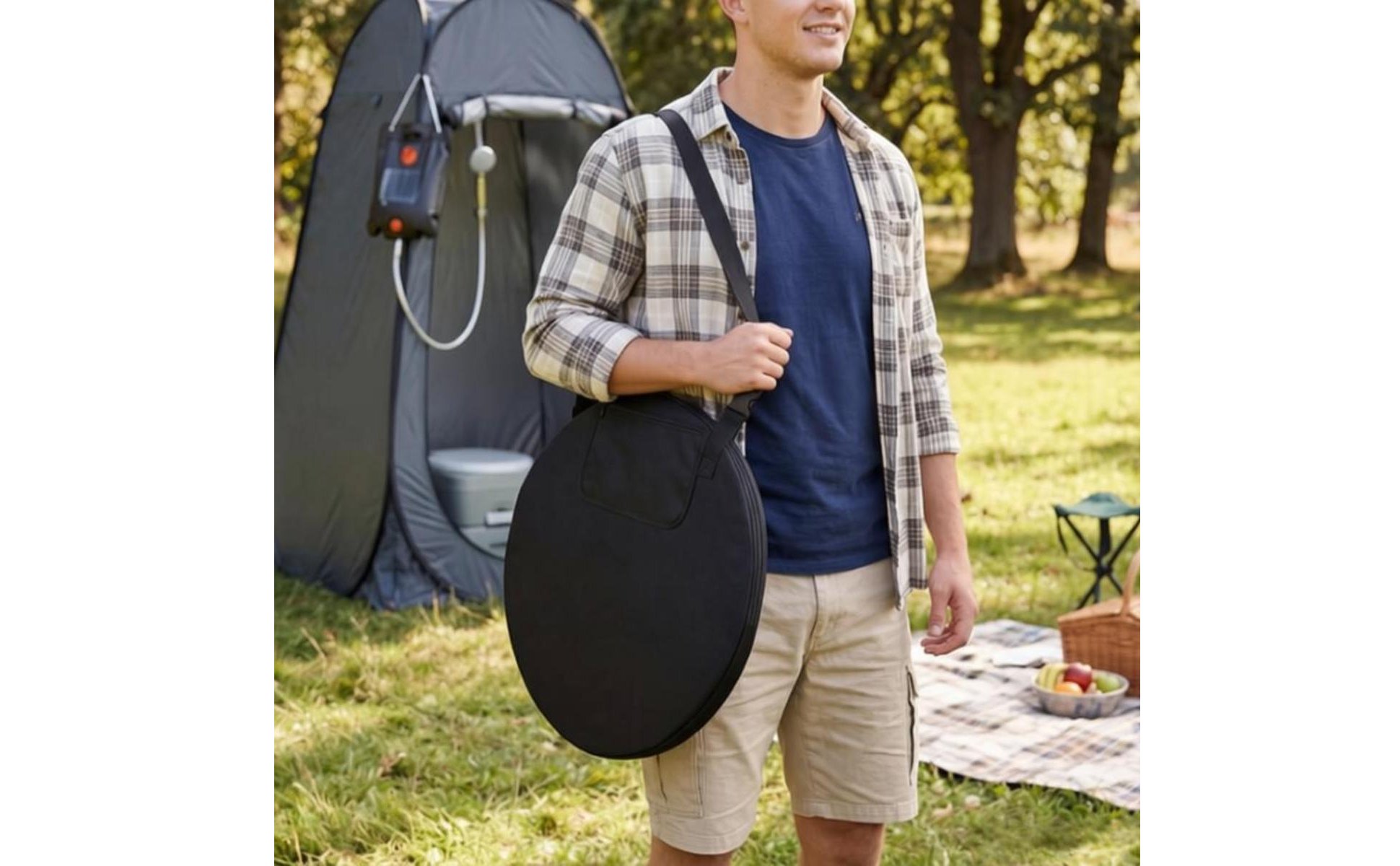 Privacy Tent Replacement Bag Adjustable Strap Portable Shower Tent Bag for Beach