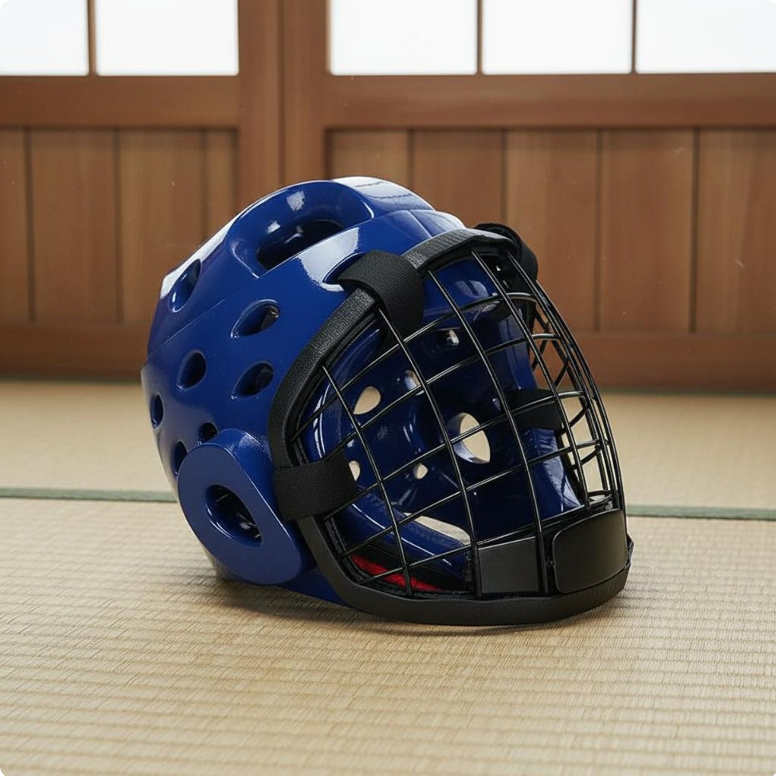 Taekwondo Headgear with Face Guard Thickened Padding for Training, Beginners