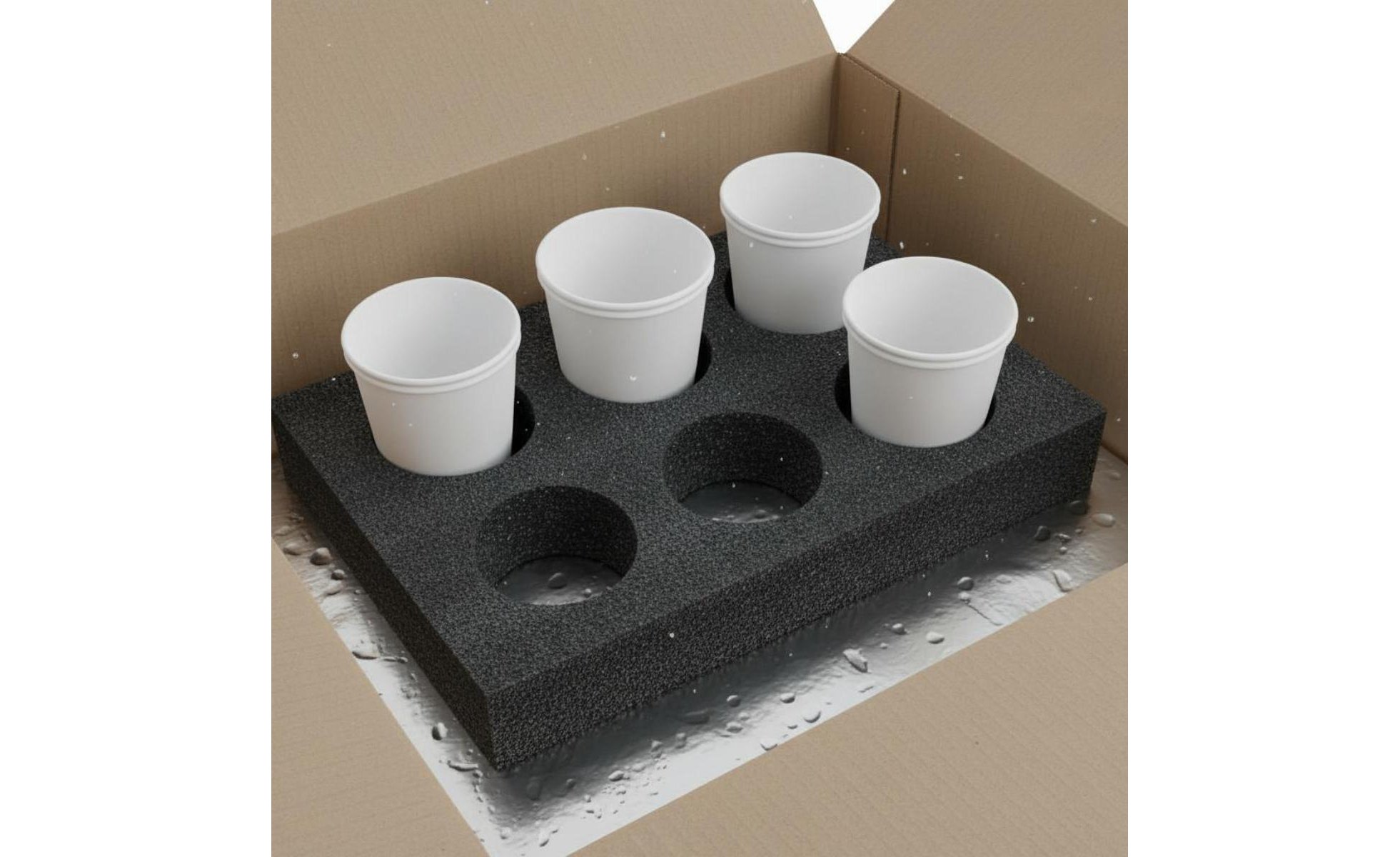 Foam Cup Holder Insert Reusable Delivery Bag Drink Carrier Spill-Proof