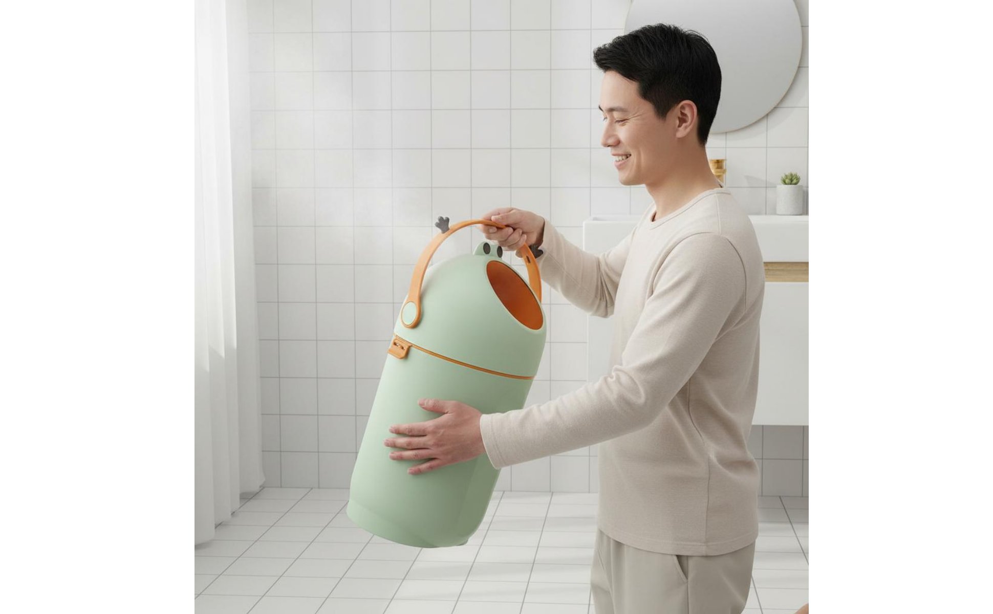 Large Capacity Diaper Disposal System Silent Function Odor-Sealing Diaper Bin