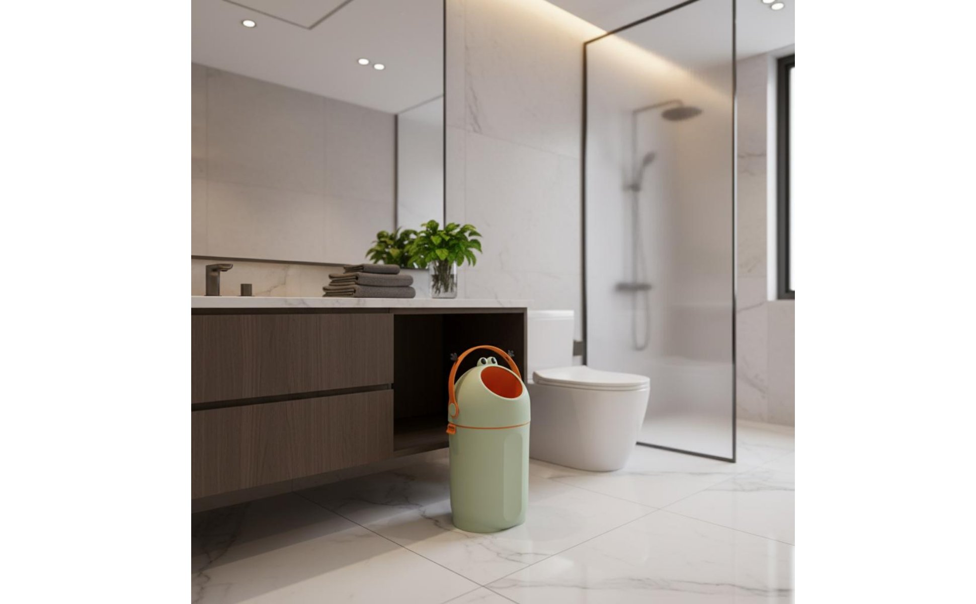Large Capacity Diaper Disposal System Silent Function Odor-Sealing Diaper Bin