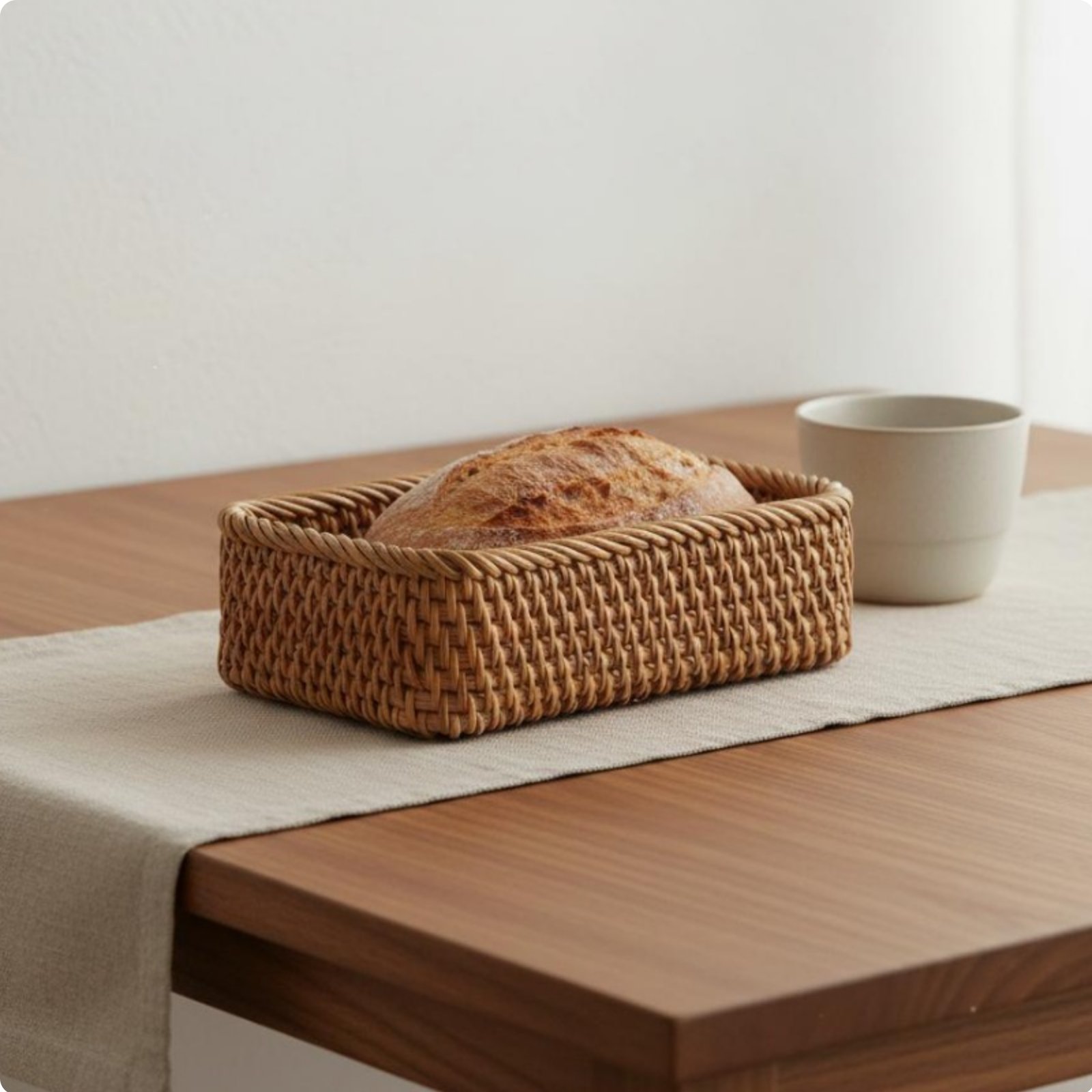 Japanese Theme Storage Box Multifunctional Rectangular Bread Basket