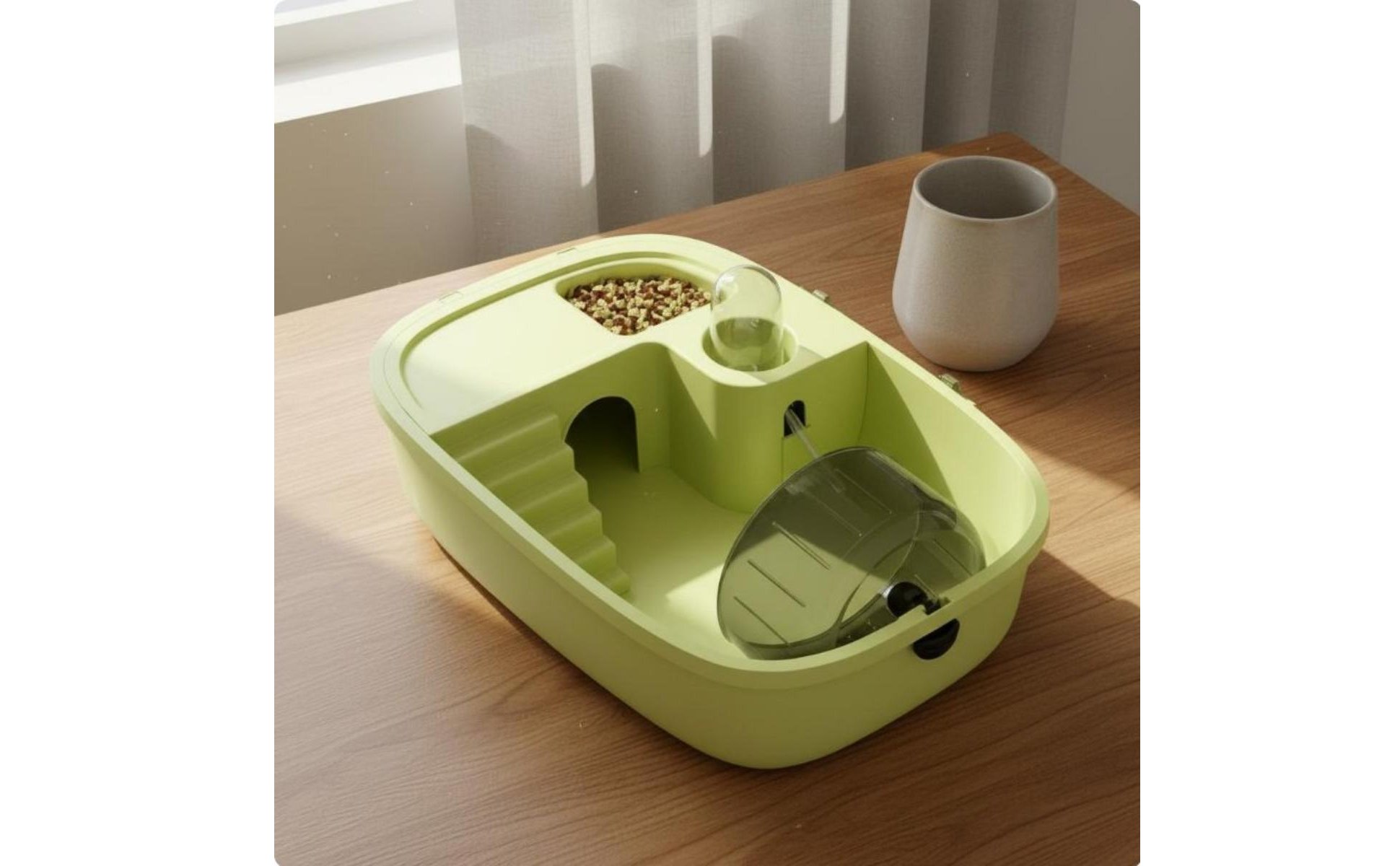 Plastic Hamster House with Accessories Easy to Clean Portable Hamster Cage