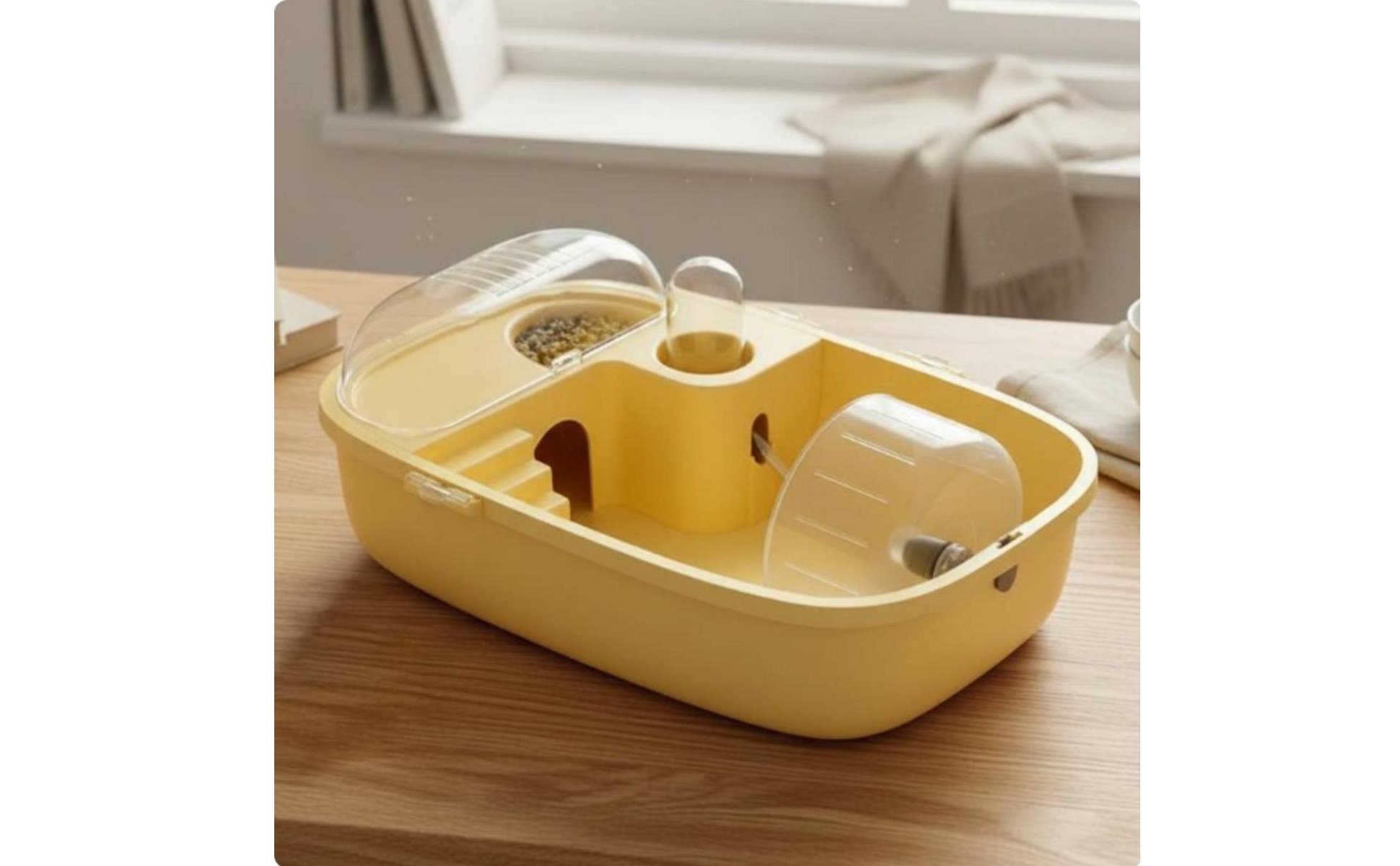 Plastic Hamster House with Accessories Easy to Clean Portable Hamster Cage