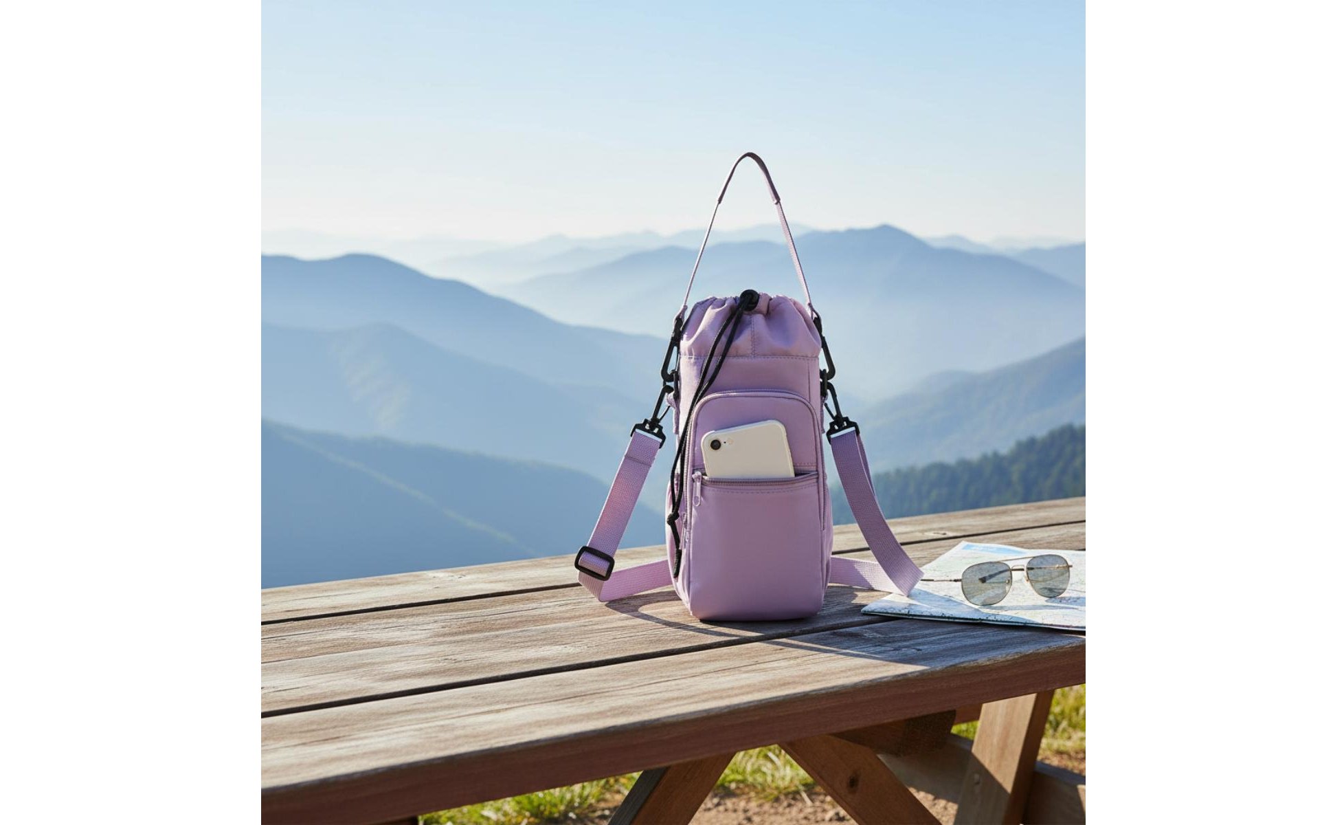 Sac Porte-Bouteille à Bandoulière Imperméable Sac Porte-Gourde Hydrofuge