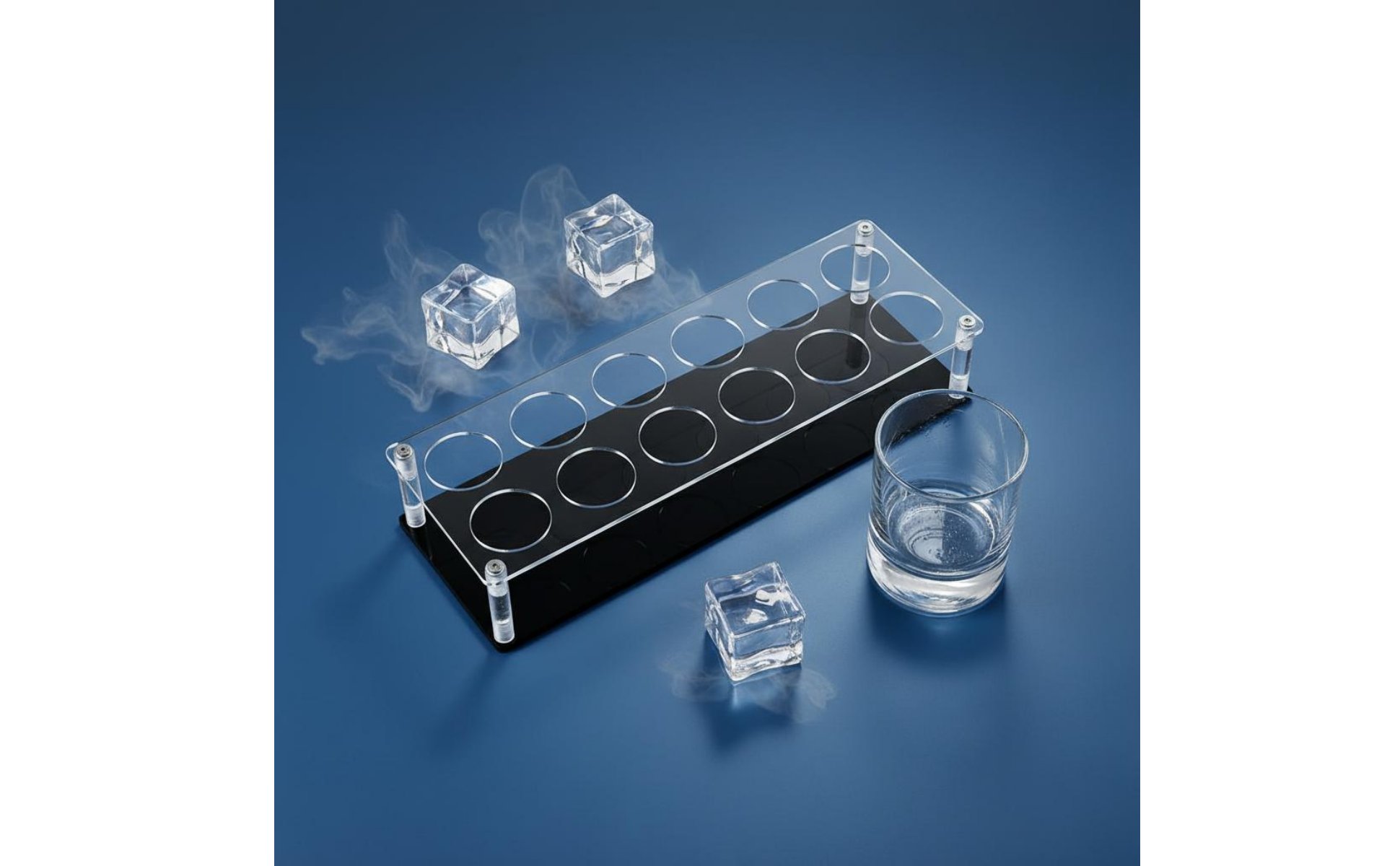 Acrylic Spirit Glass Holder Modern Design Spirit Glass Serving Tray Easy To