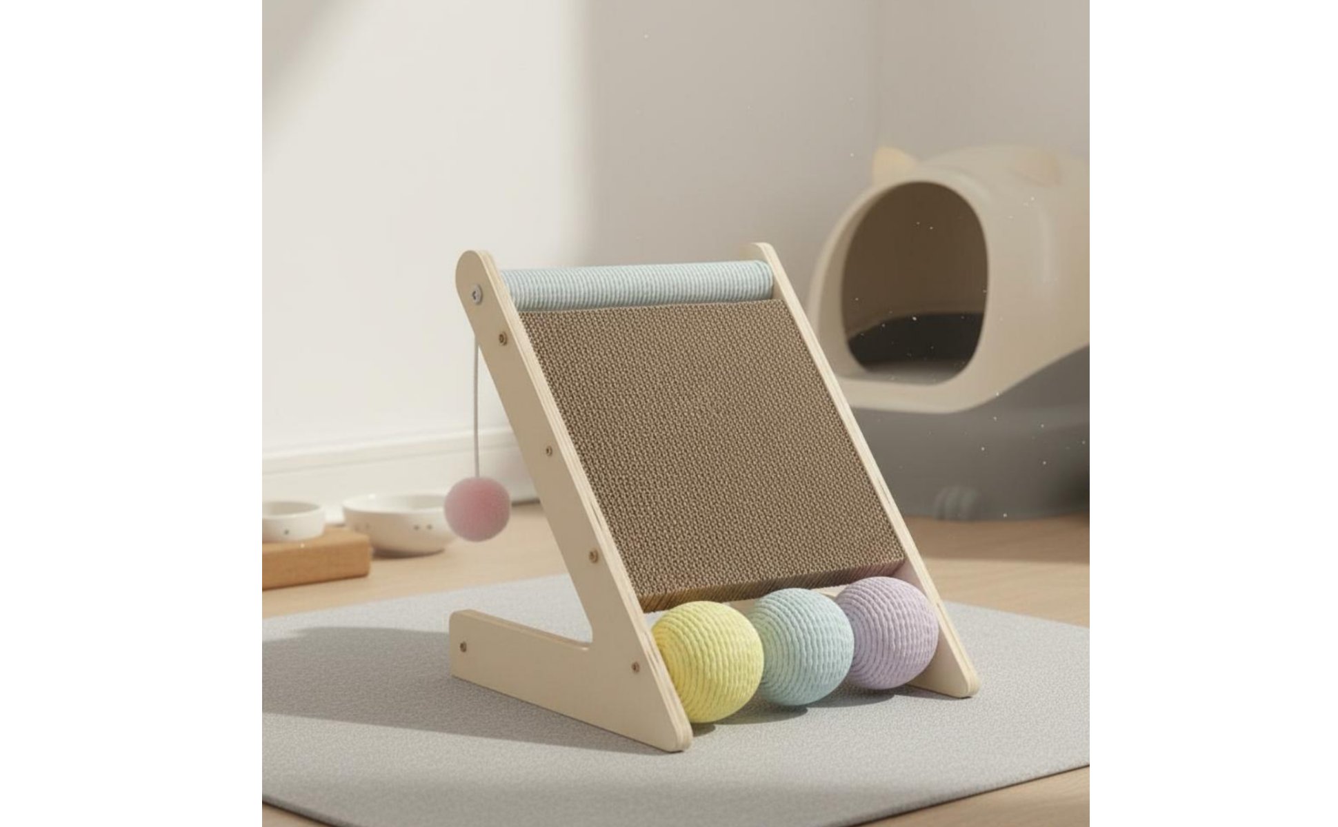 Triangle Cat Scratching Board Wear-Resistant Triangle Cat Scratcher Low Shedding