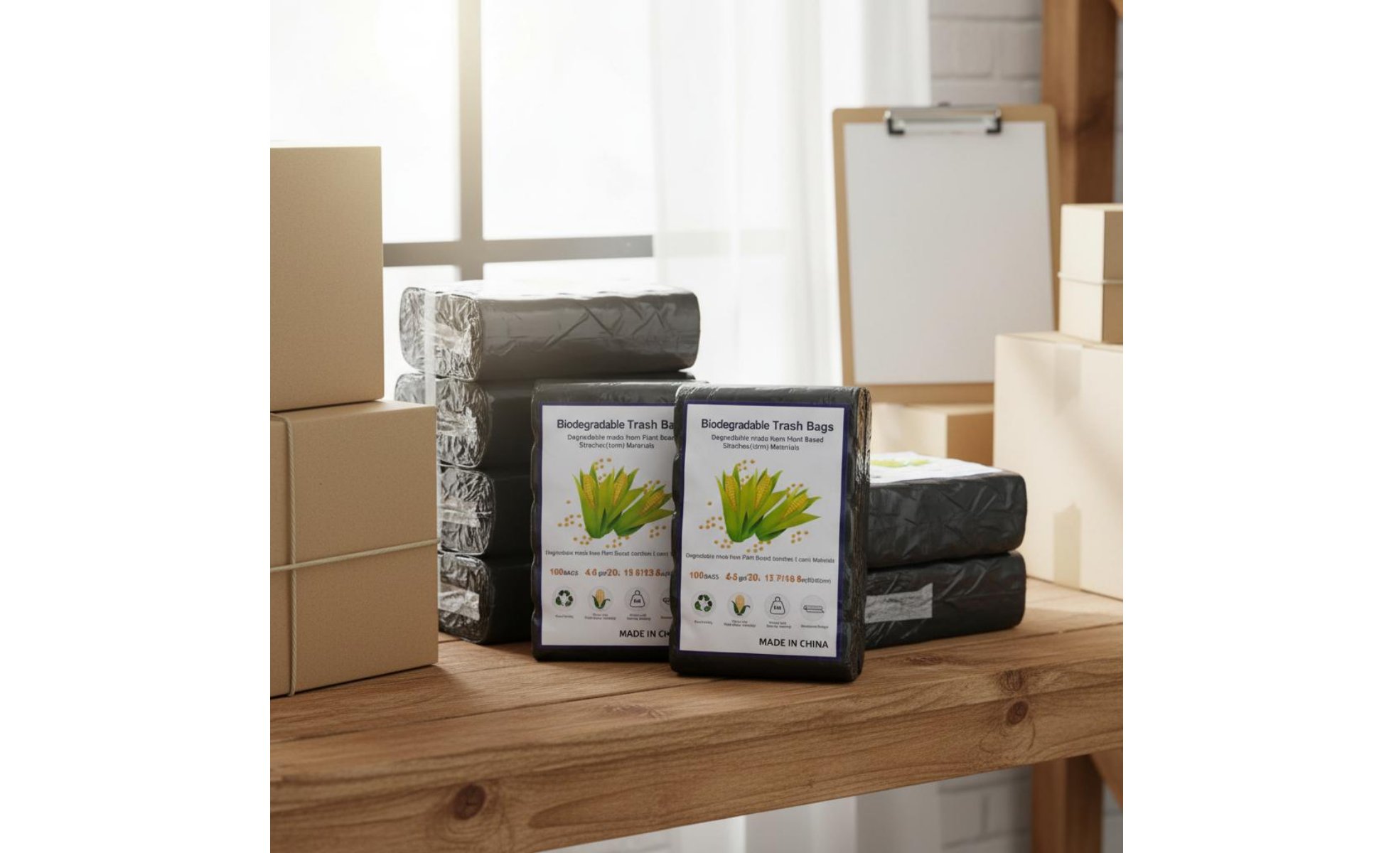 Sacchetti Biodegradabili per Rifiuti Biodegradabile per Cucina, Ufficio