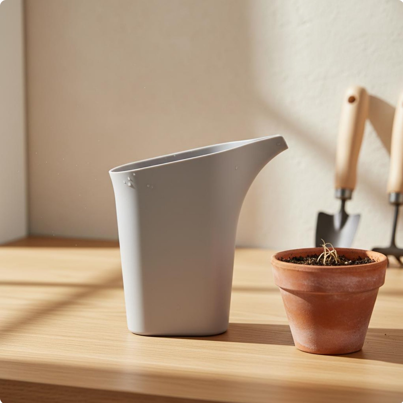 Slanted Spout Waterer Lightweight Small Watering Pitcher Compact Design
