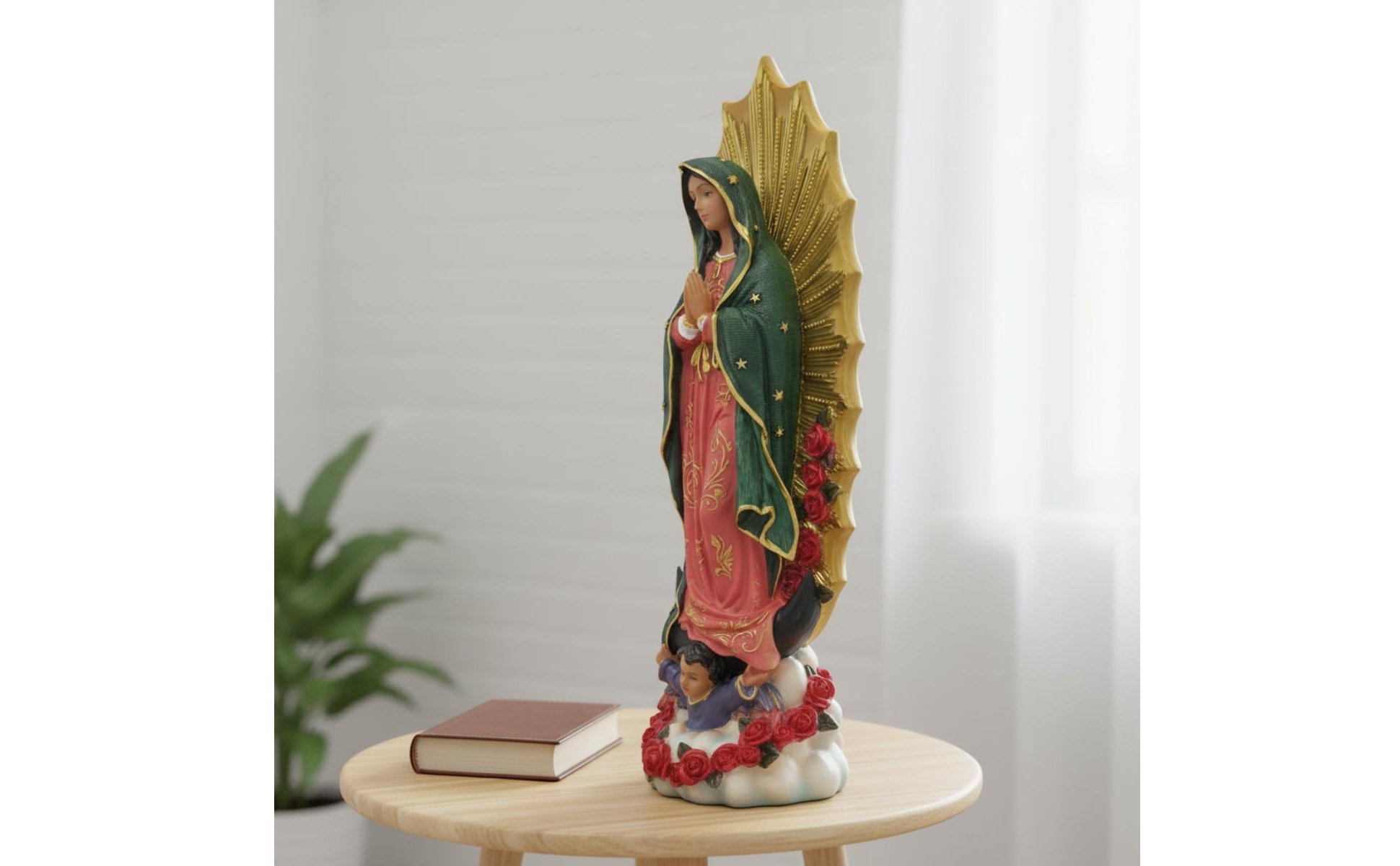 Our Lady of Guadalupe Figurine Hand-Painted Details Our Lady of Guadalupe Statue