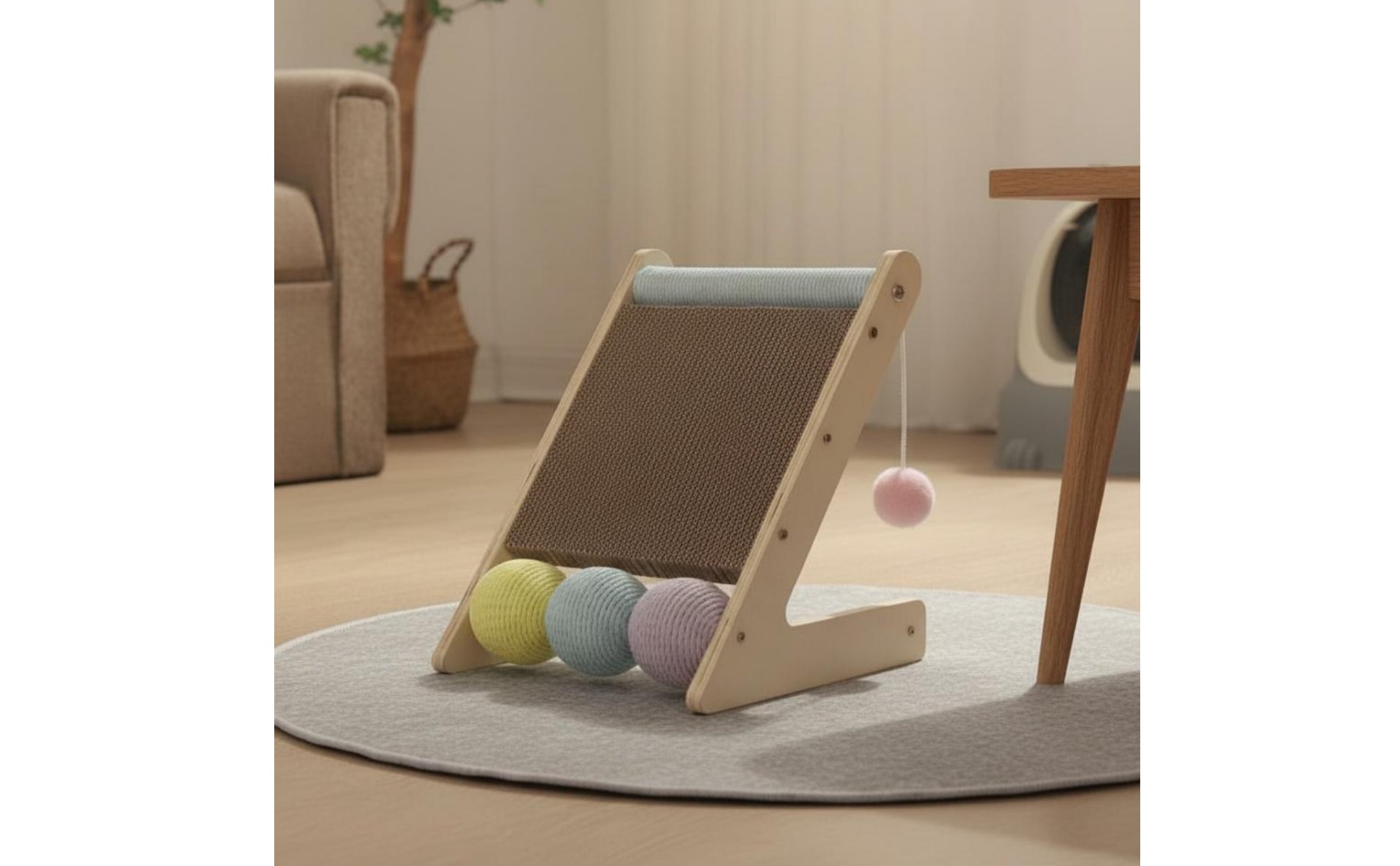 Triangle Cat Scratching Board Wear-Resistant Triangle Cat Scratcher Low Shedding