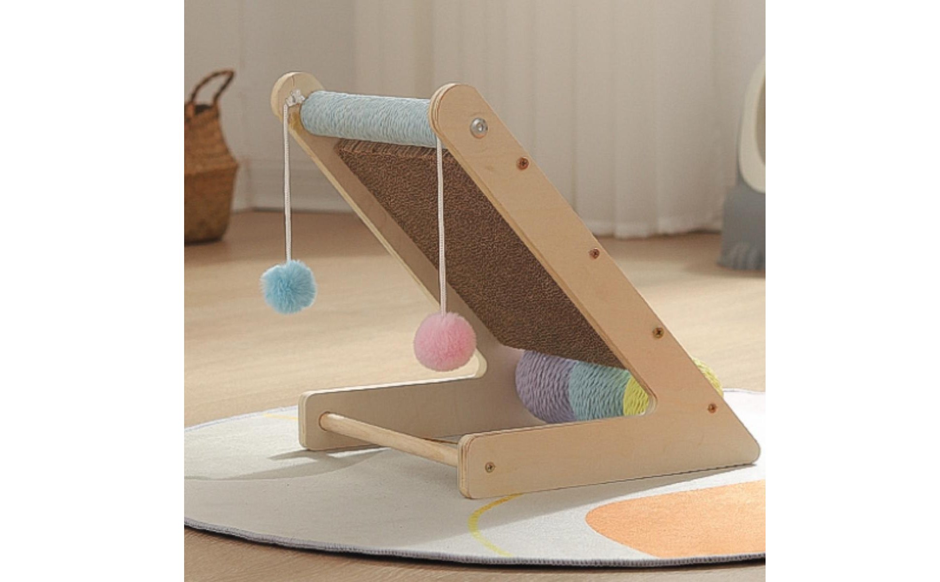 Triangle Cat Scratching Board Wear-Resistant Triangle Cat Scratcher Low Shedding