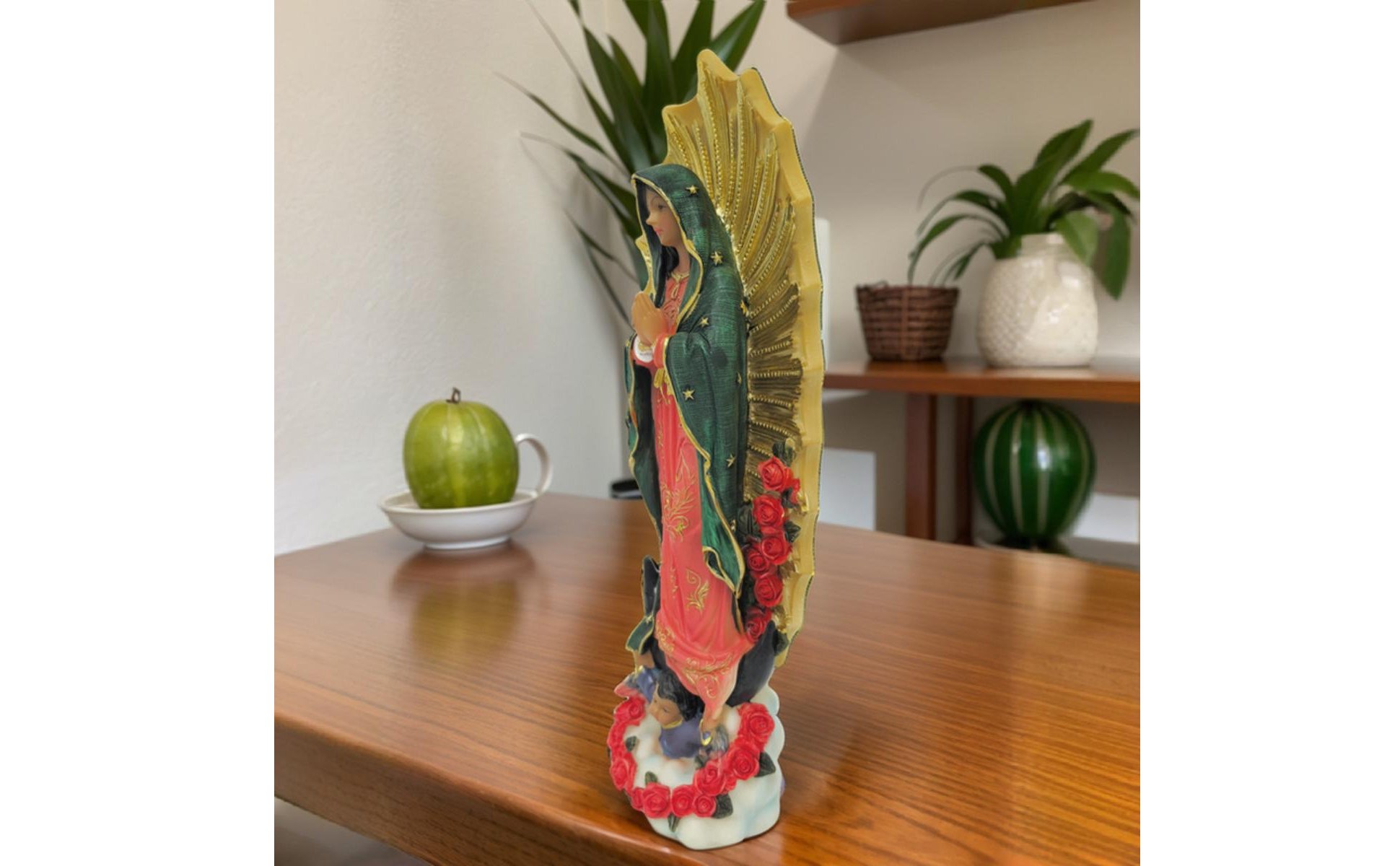 Our Lady of Guadalupe Figurine Hand-Painted Details Our Lady of Guadalupe Statue