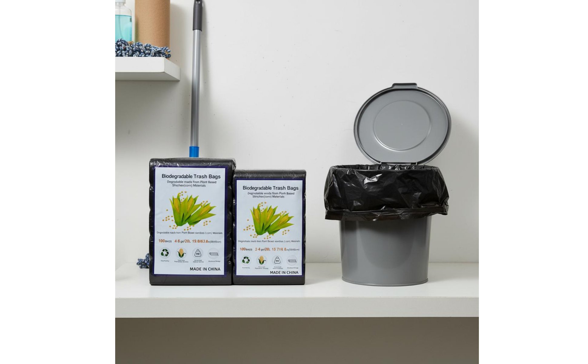 Sacchetti Biodegradabili per Rifiuti Biodegradabile per Cucina, Ufficio
