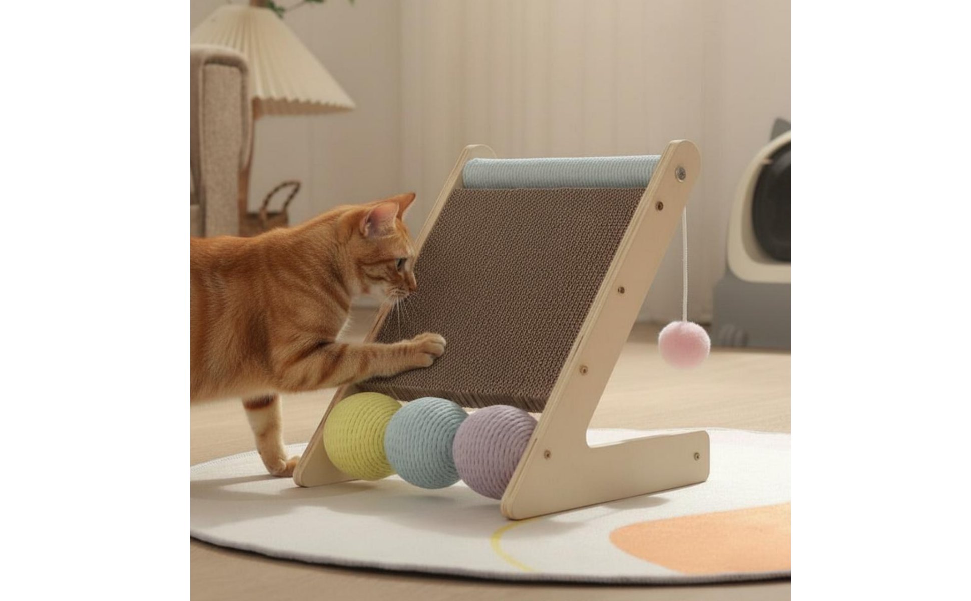 Triangle Cat Scratching Board Wear-Resistant Triangle Cat Scratcher Low Shedding