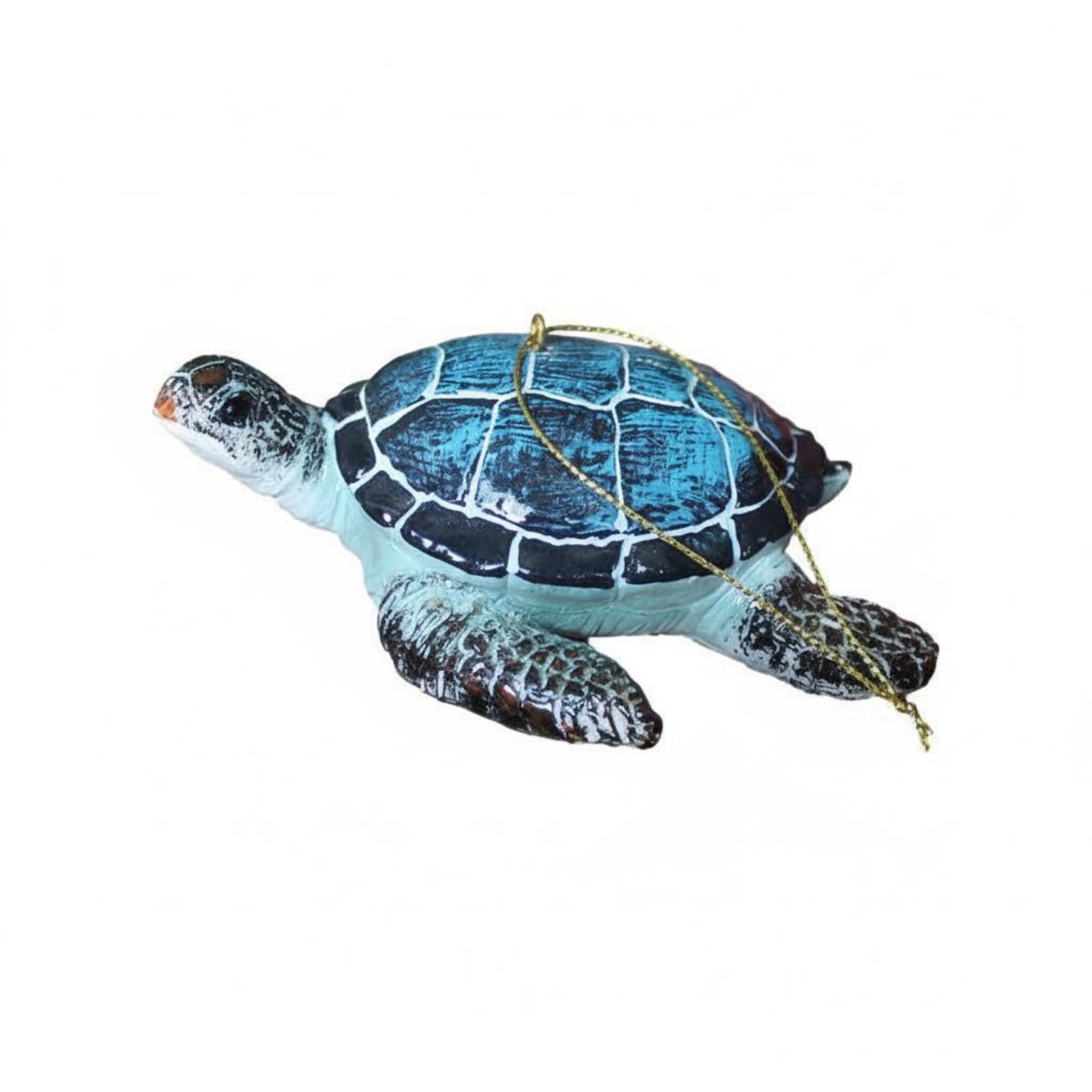 Schildkrötenfigur Harz Mini Aquariumdeko Leuchtend Blau für Mikrolandschaft