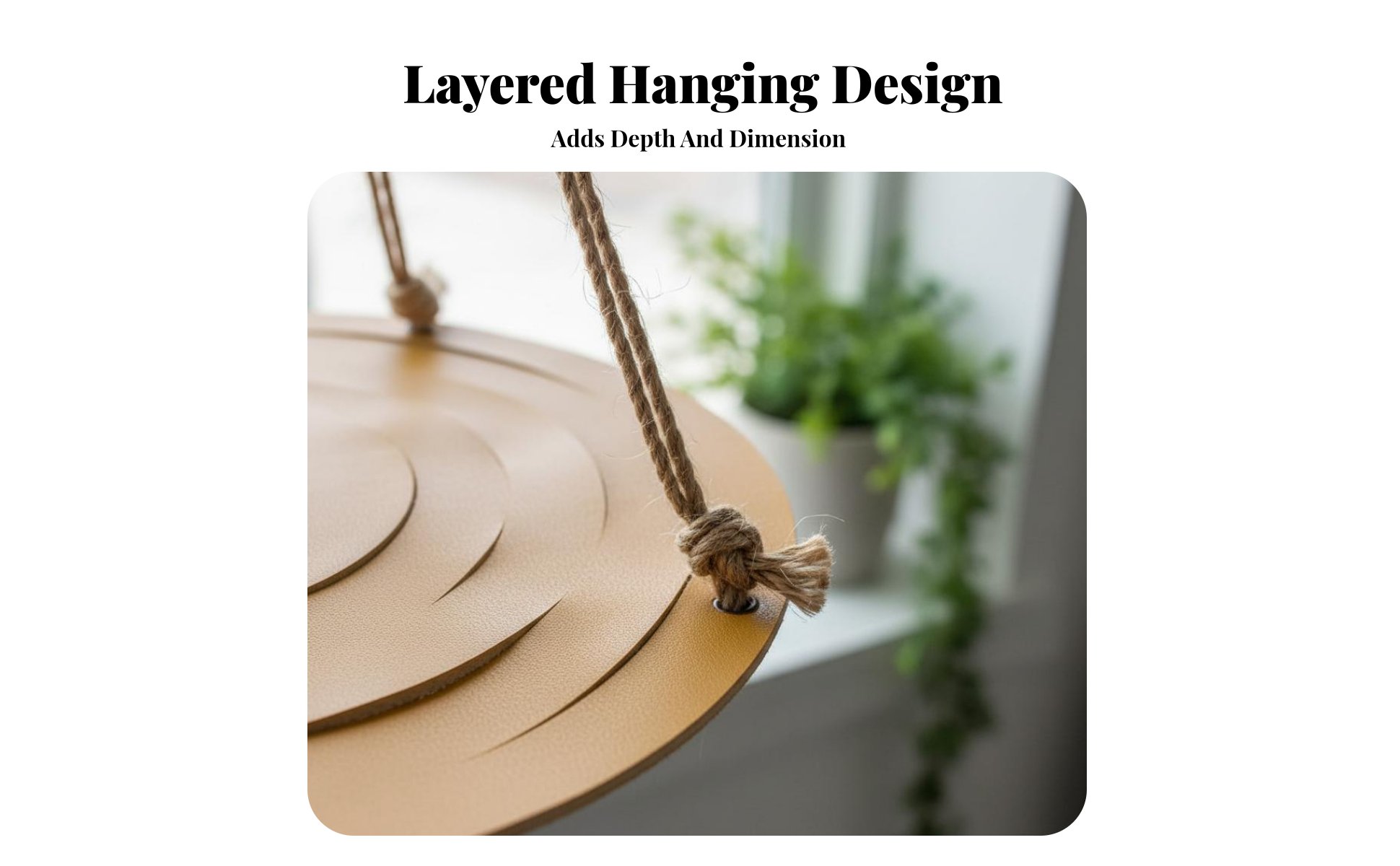 Leather Plant Hanger Fits Various Pots PU Leather Plant Hanger Space Saving