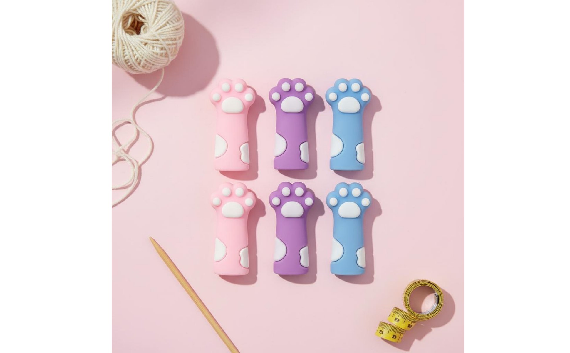 6 Pieces Crochet Hook Cover Prevents Stitches Dropping for Knitters, Crocheters