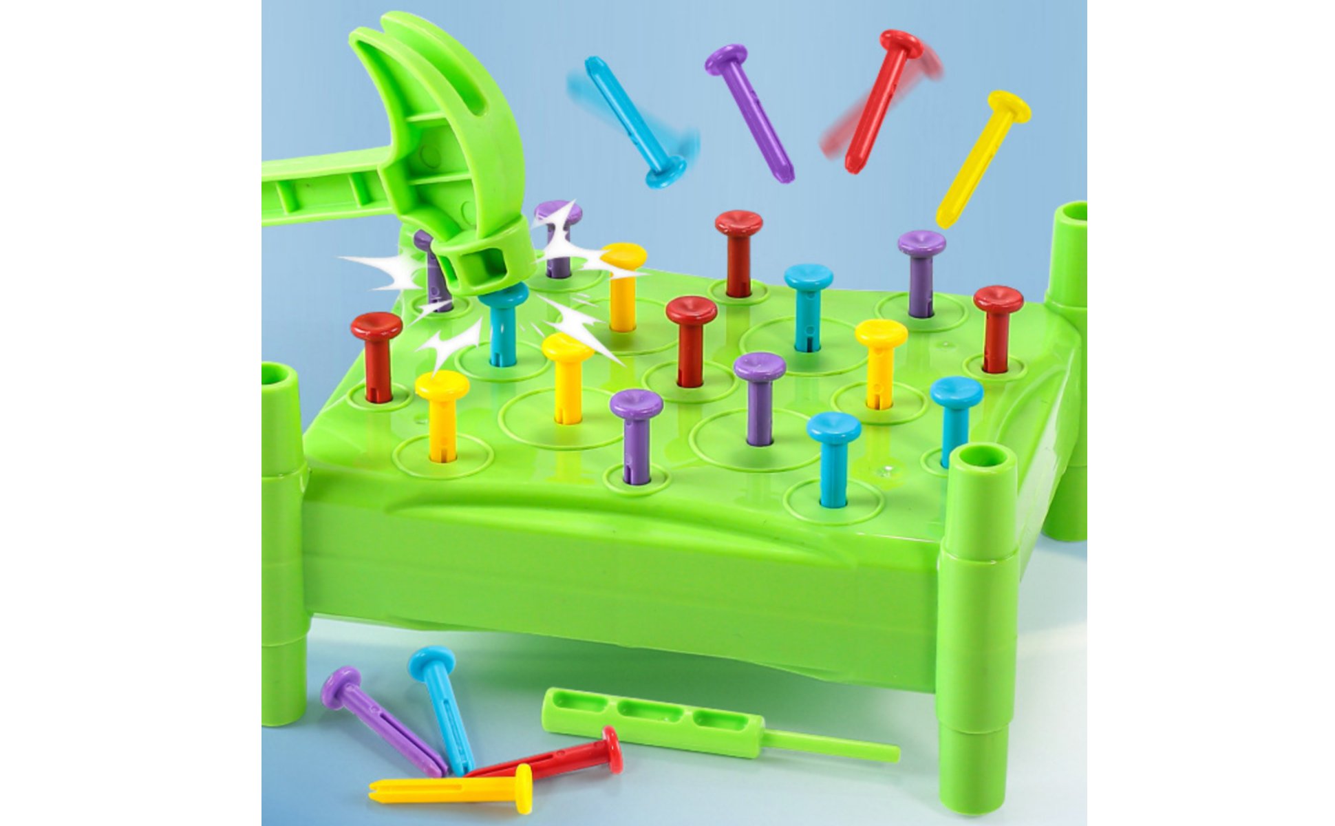 Kids Hammering Nail Game Hand-Eye Coordination Toddler Pounding Peg Toy