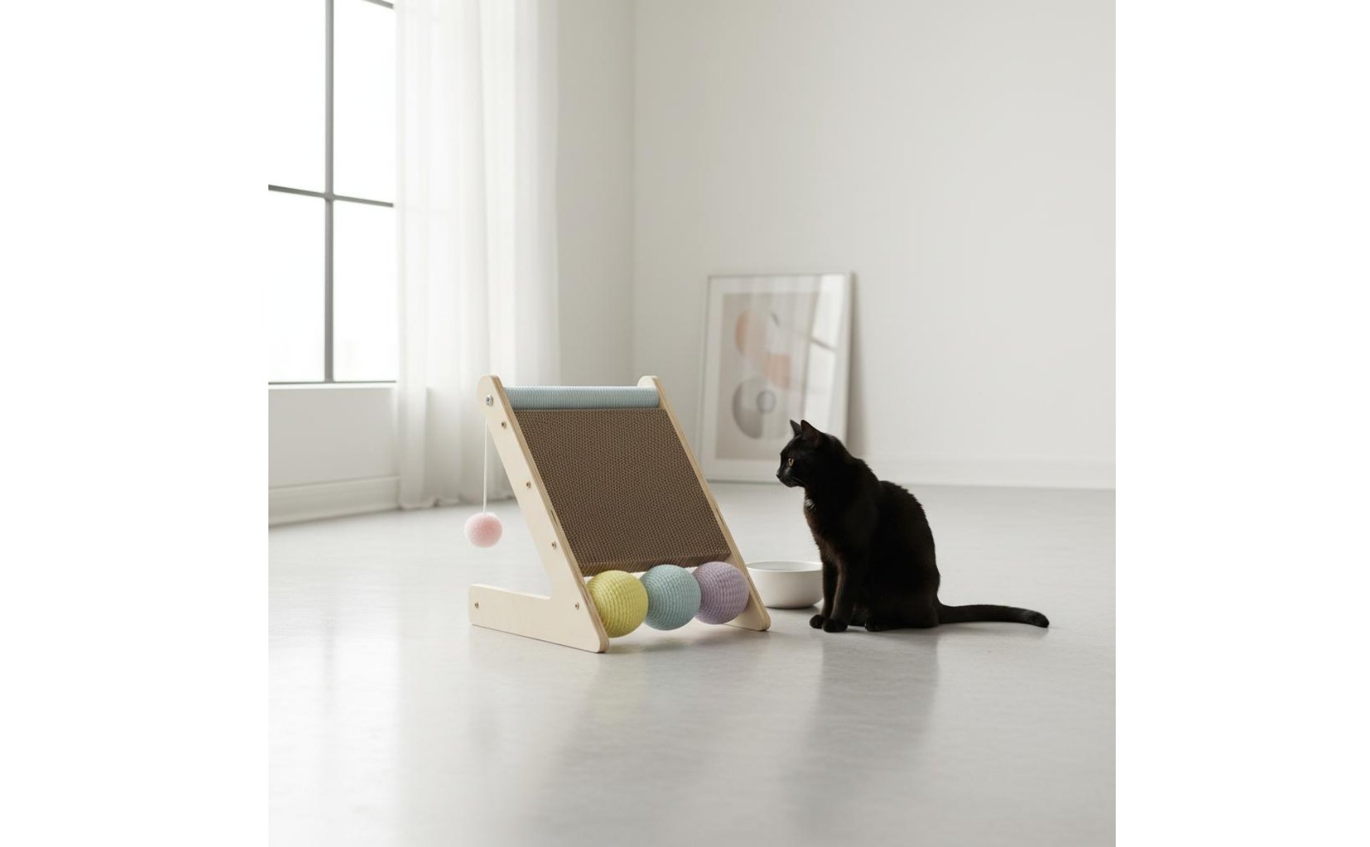 Triangle Cat Scratching Board Wear-Resistant Triangle Cat Scratcher Low Shedding