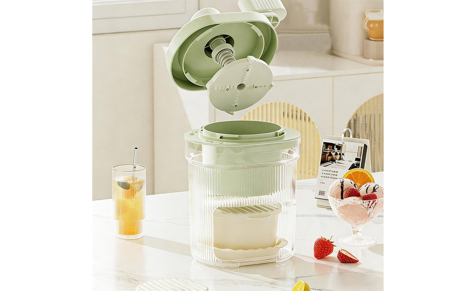Hand Crank Ice Shaver No Electricity Needed Manual Ice Shaver Easy to Use