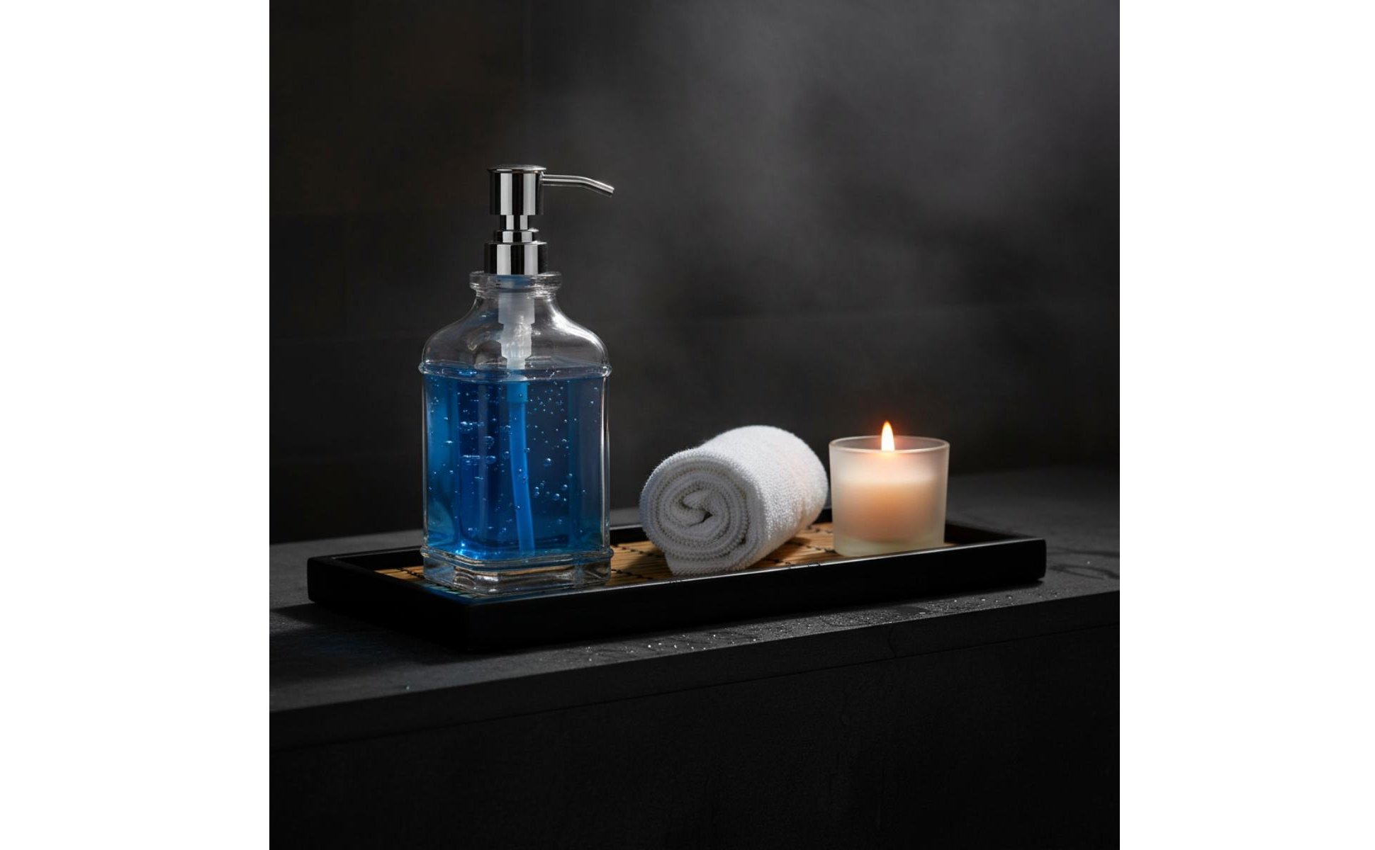 Square Glass Pump Bottle Refillable Glass Soap Dispenser Large Capacity 18oz