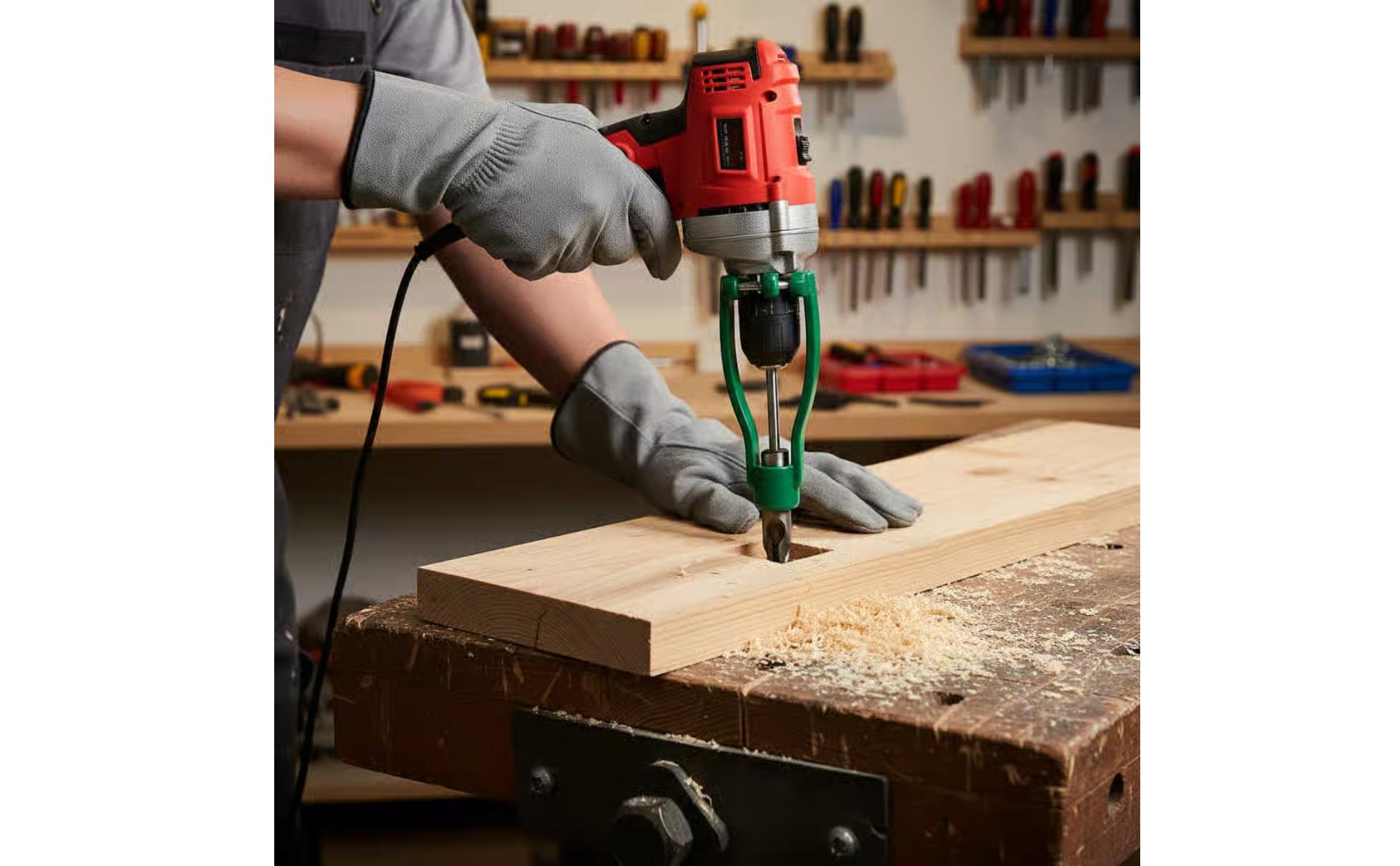 Convertisseur de Perceuse En Mortaiseuse Perçage Précis et Fluide pour Atelier