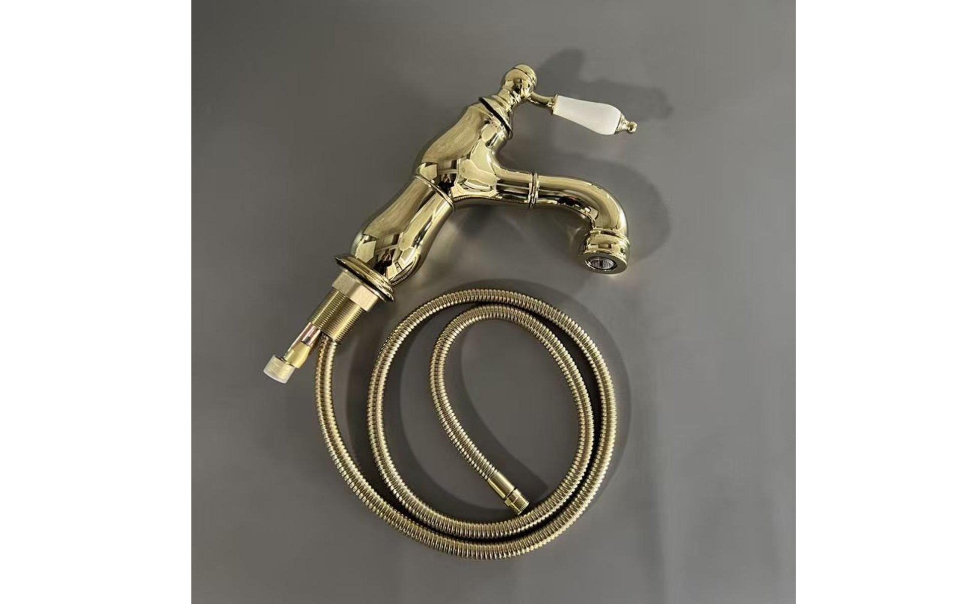 French Design Faucet with Ceramic Handle Brass Construction for Powder Room