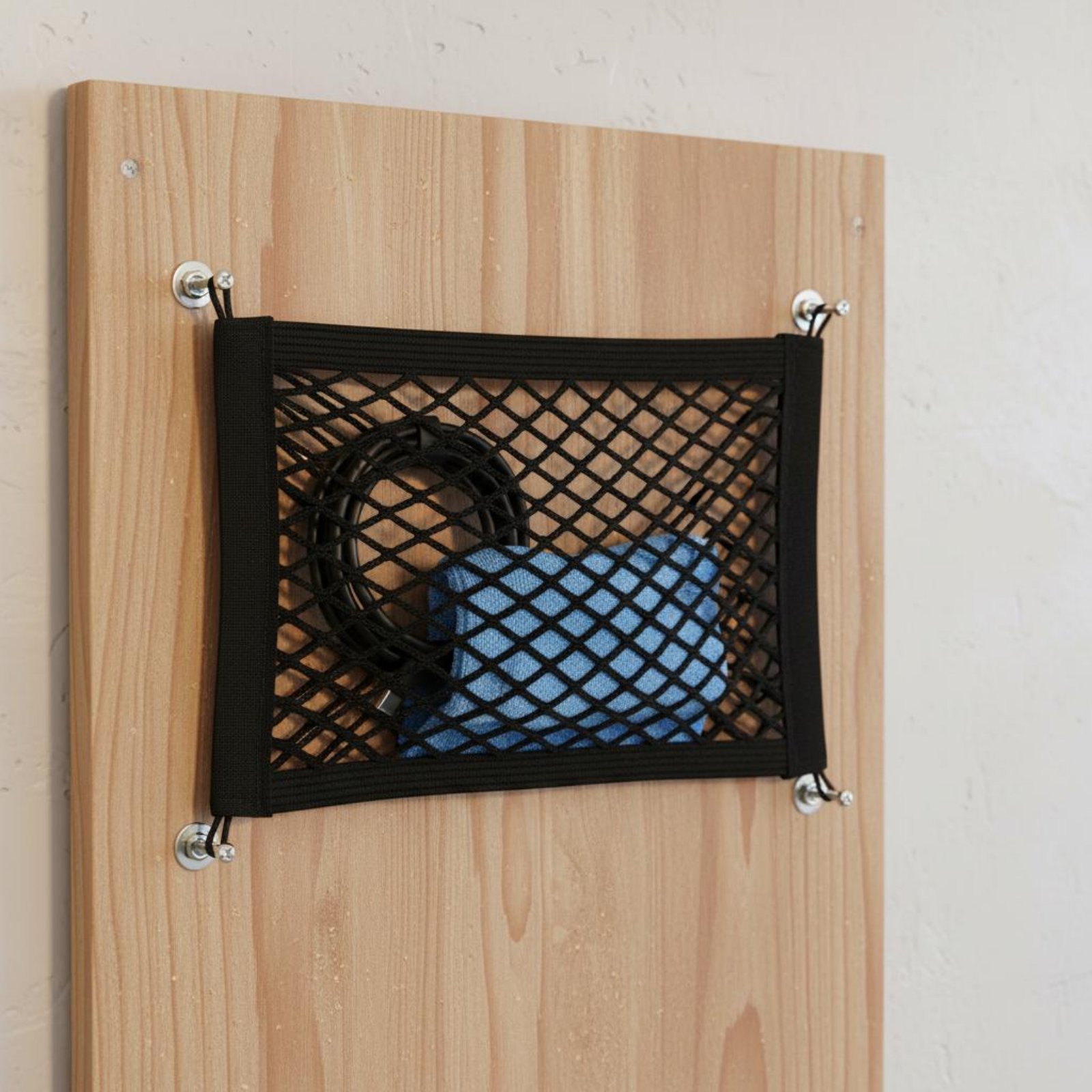 Electric Scooter Cargo Net Double Layer Elastic Storage Pouch Easy Installation