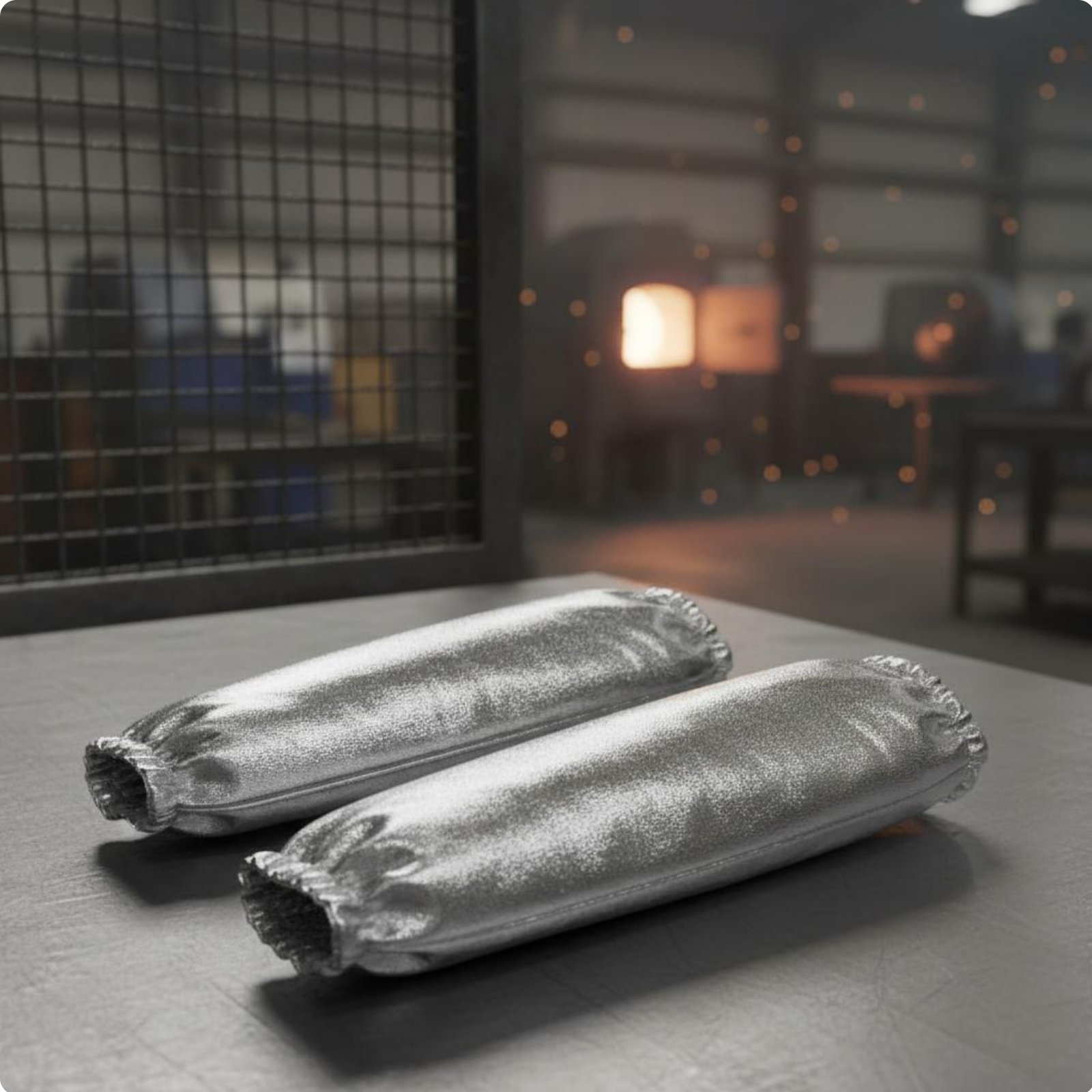 2 Stück Aluminiumfolie Armschützer wärmeisolierend Hitzeschutzärmel leicht