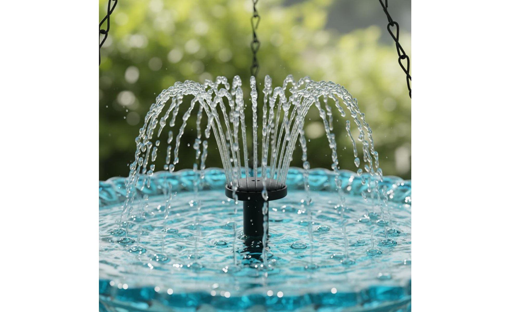 Hanging Solar Bird Bath Attracts Birds Solar Powered Hanging Fountain for Patio