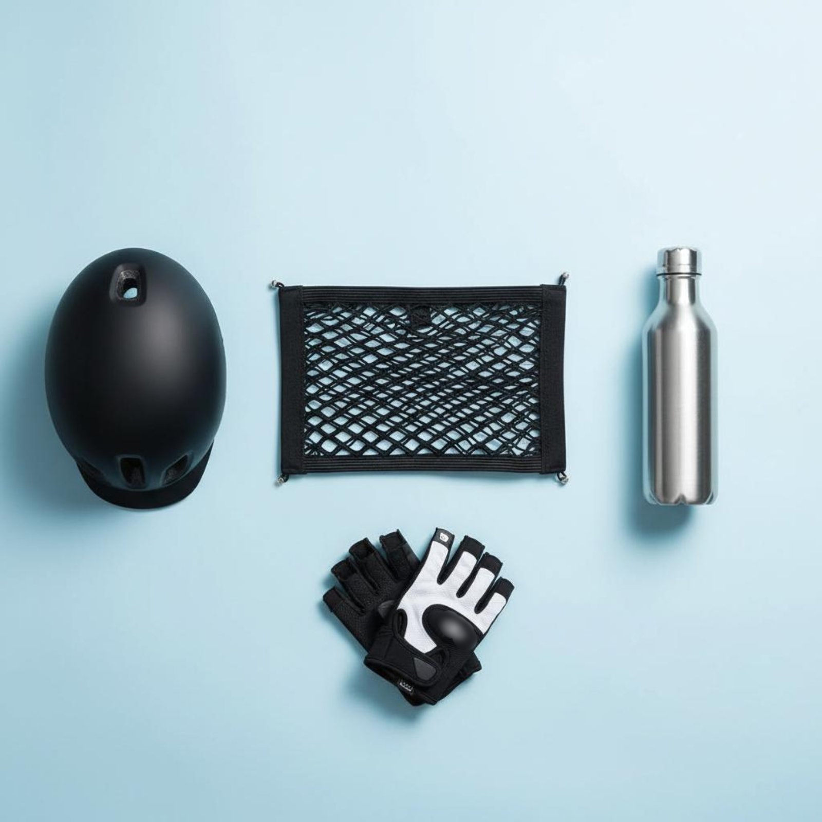 Electric Scooter Cargo Net Double Layer Elastic Storage Pouch Easy Installation - Produktbild 1