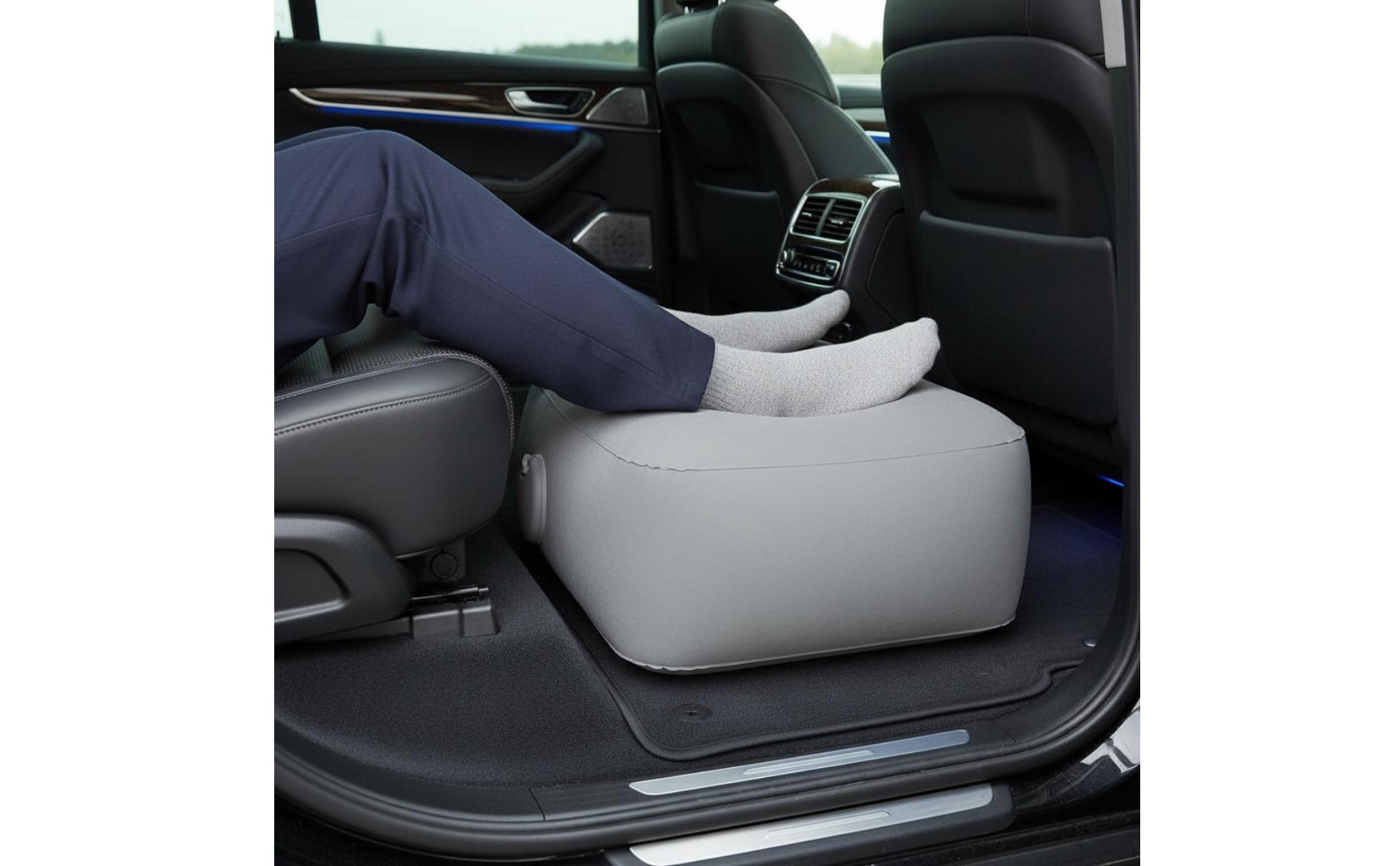 Inflatable Footrest Height-Increasing Portable Travel Footrest Quick Inflation