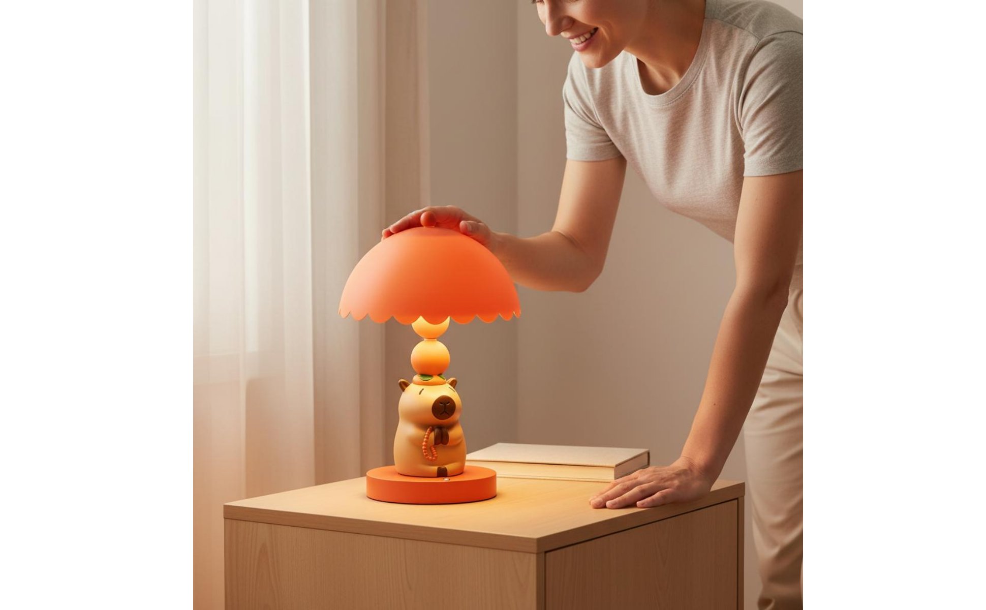 Capybara Figurine Lamp Creative Design Capybara Table Lamp Sleep Companion