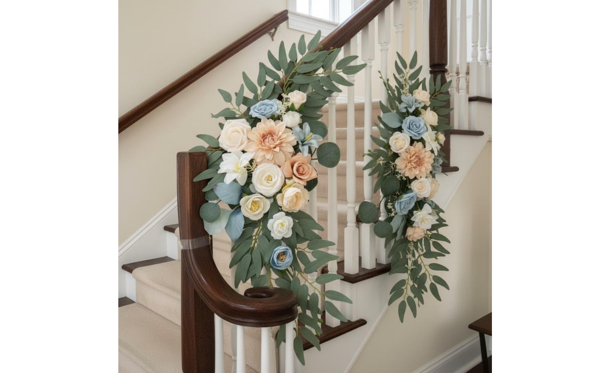 2 Stücke Stuhlrücken Blumendeko handgefertigt Hochzeitsbogen Blumen Set