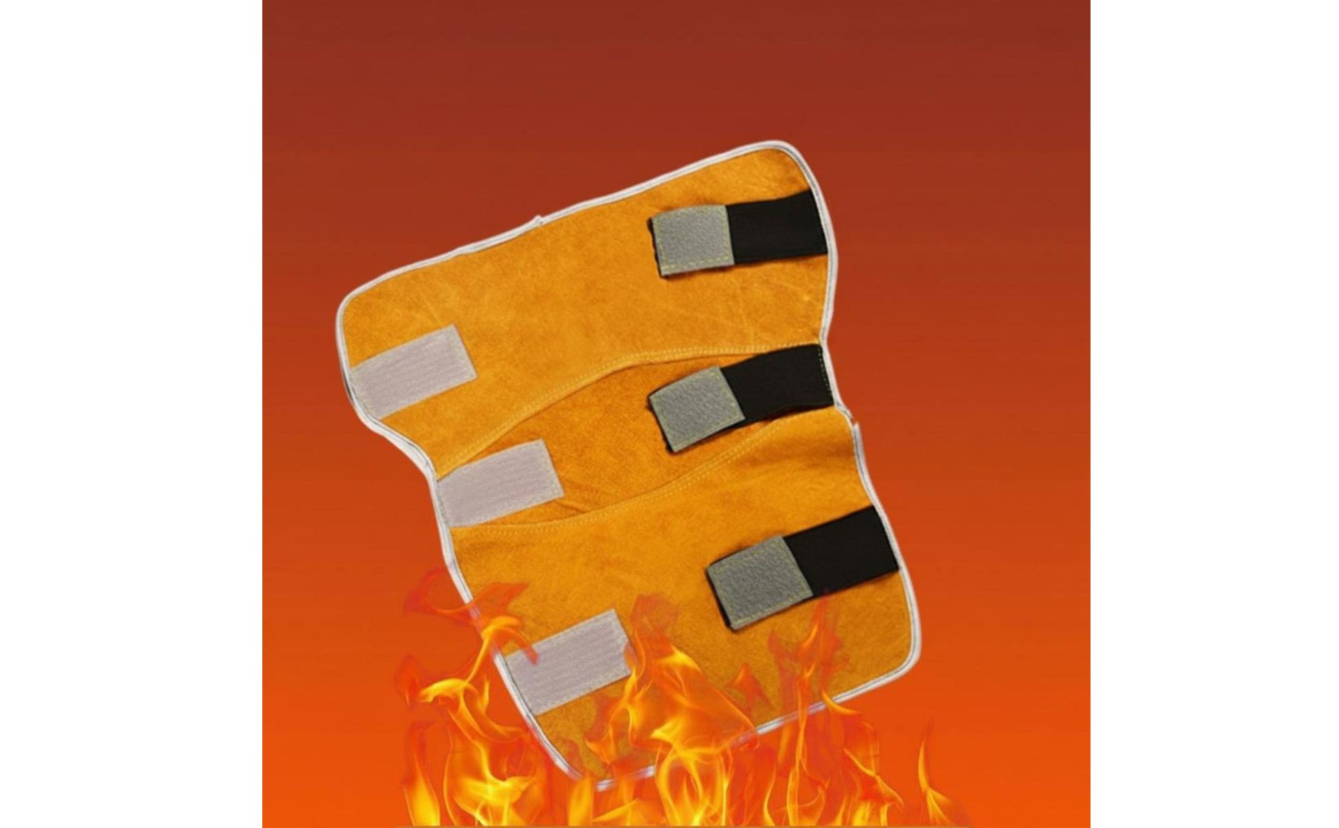 Cowhide Metalworking Spats Anti-Scald Leather Metalworking Leg Guards Ember