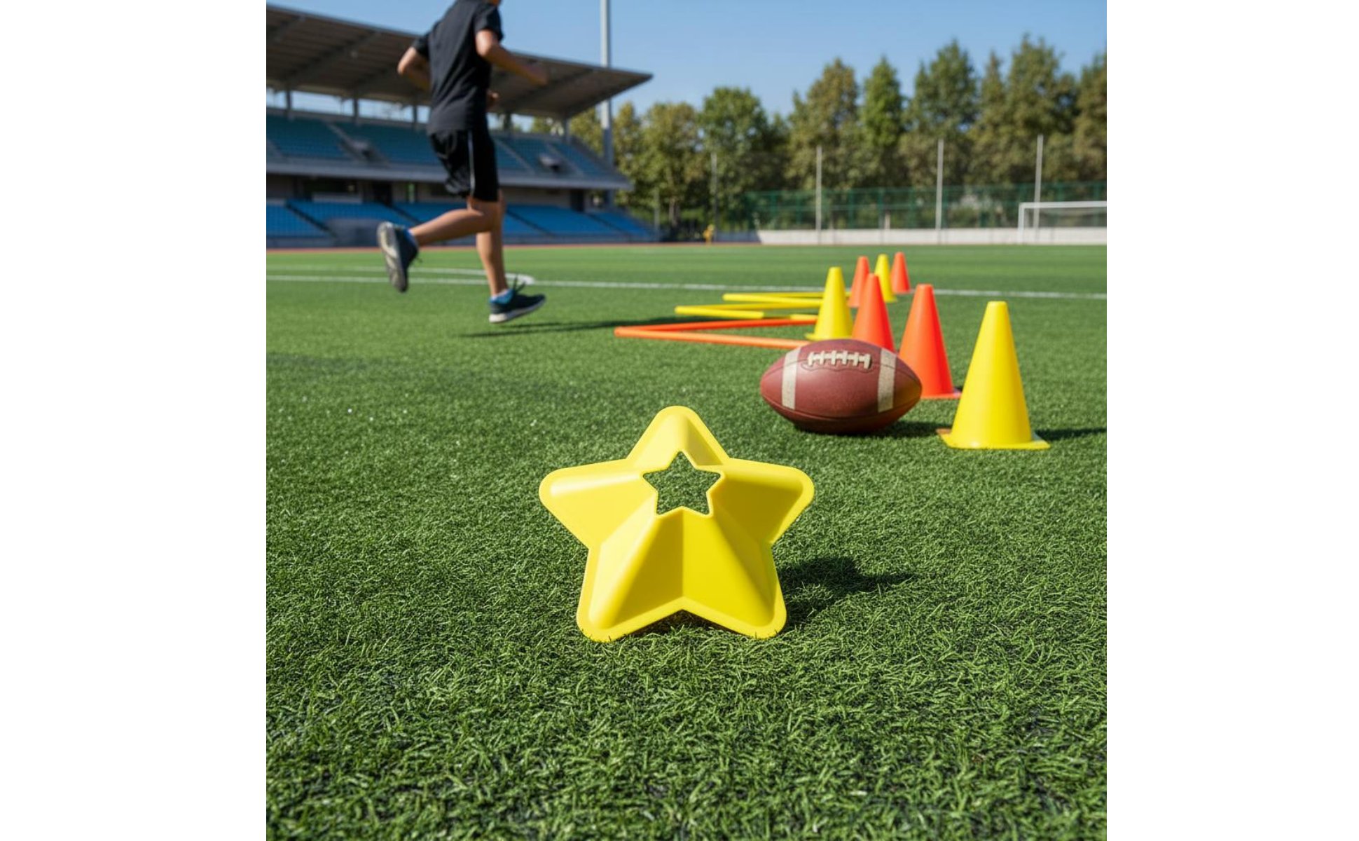Star Shaped Marker Disc Matte Finish Agility Training Star Cone Flexible