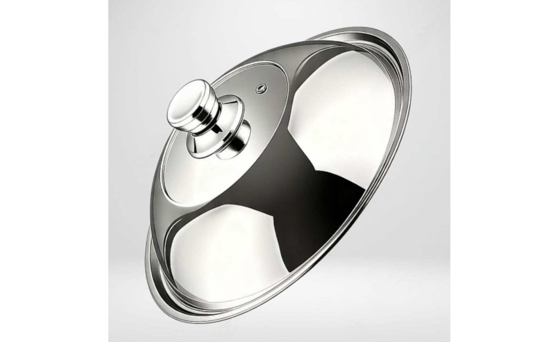 High Dome Wok Lid Anti-Spill Stainless Steel Glass Lid Thickened Material