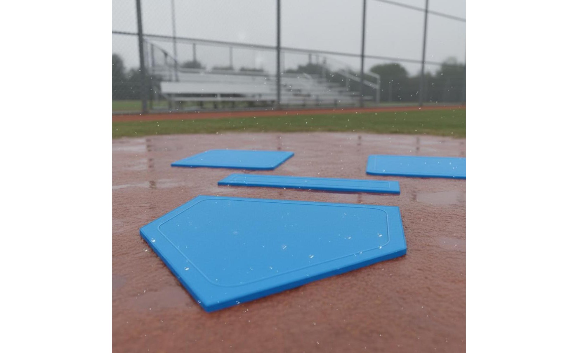 5 Stück Home-Plate-Set wasserdicht Baseball-Base-Set rutschfest für Baseballfeld