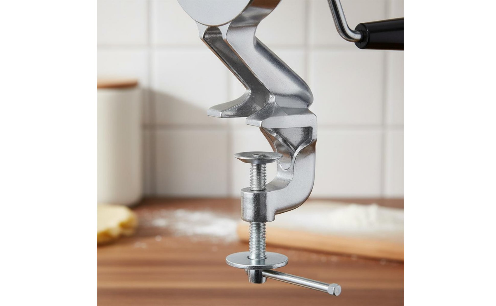 Tabletop Pasta Press Table Clamp Mount Manual Macaroni Machine for Home Cooks