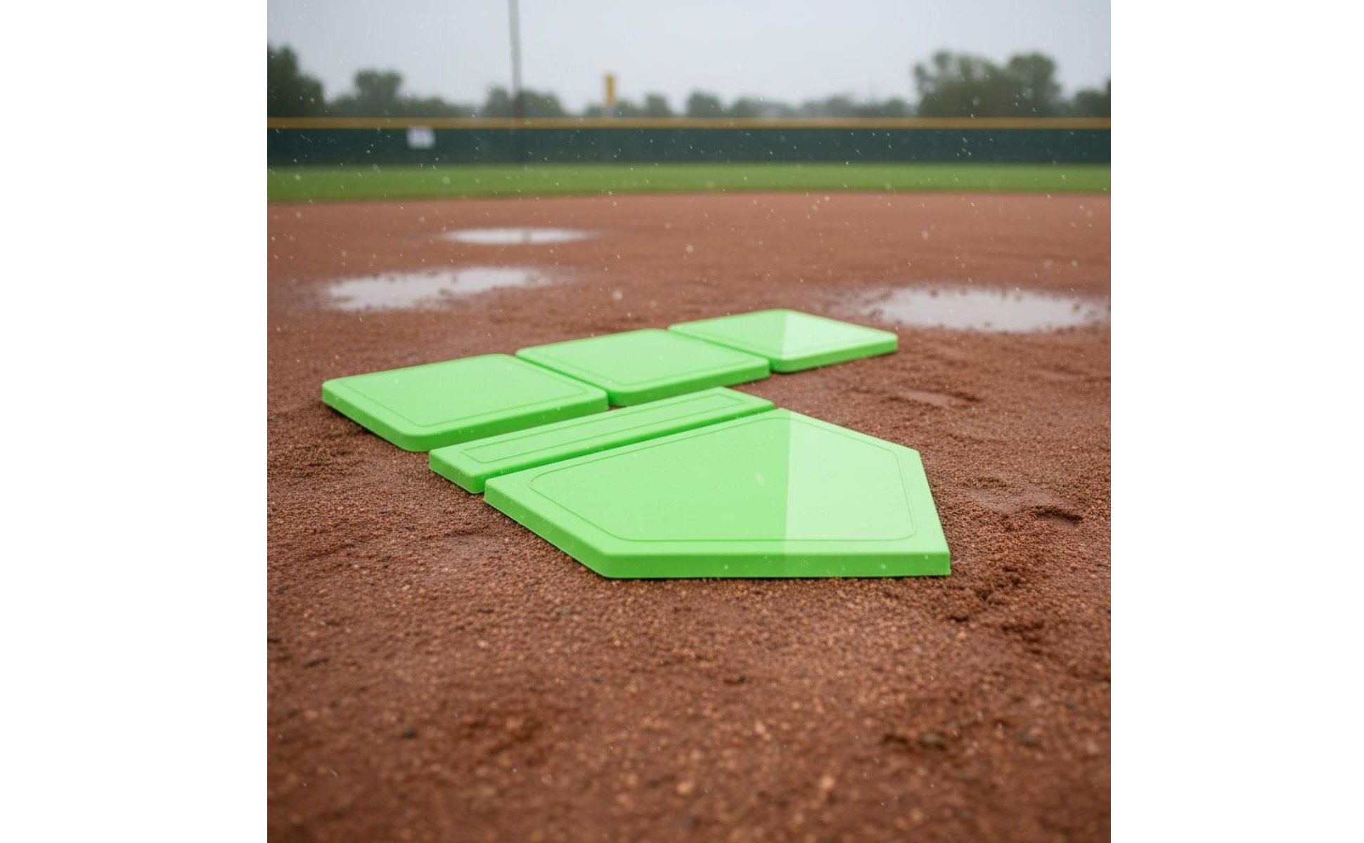 5 Stück Home-Plate-Set wasserdicht Baseball-Base-Set rutschfest für Baseballfeld