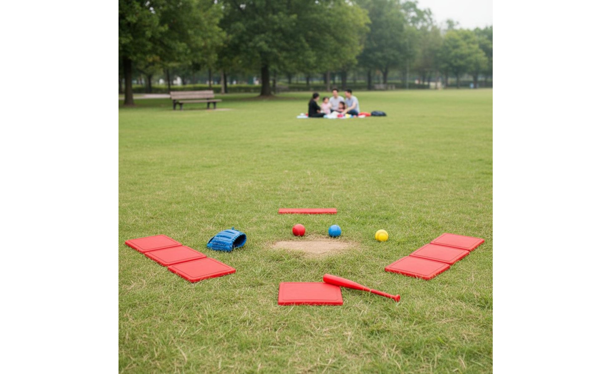 5 Stück Home-Plate-Set wasserdicht Baseball-Base-Set rutschfest für Baseballfeld