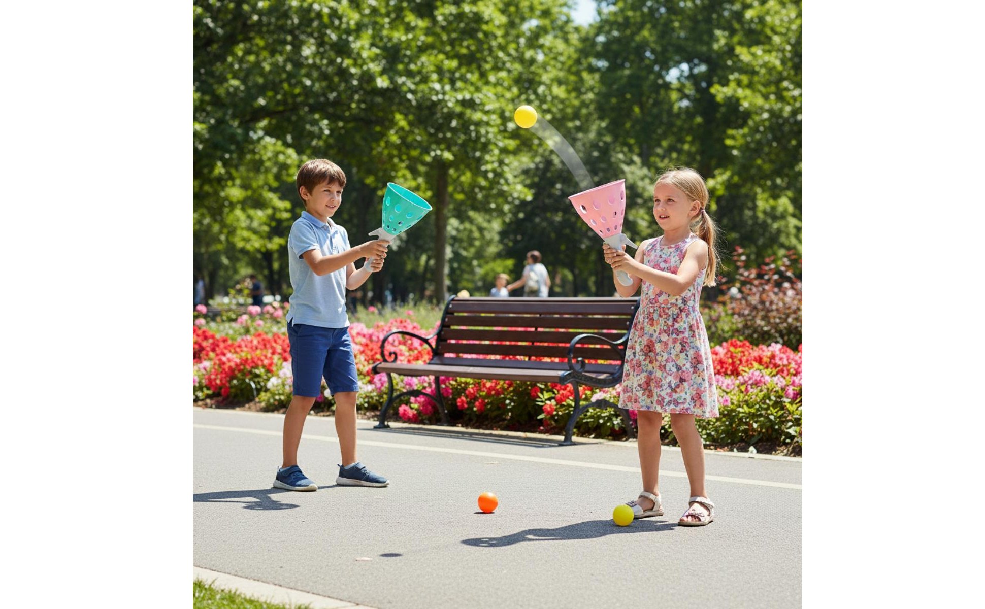 Toss and Capture Ball Game Family Fun Handheld Ball Launcher Toy Easy to Play