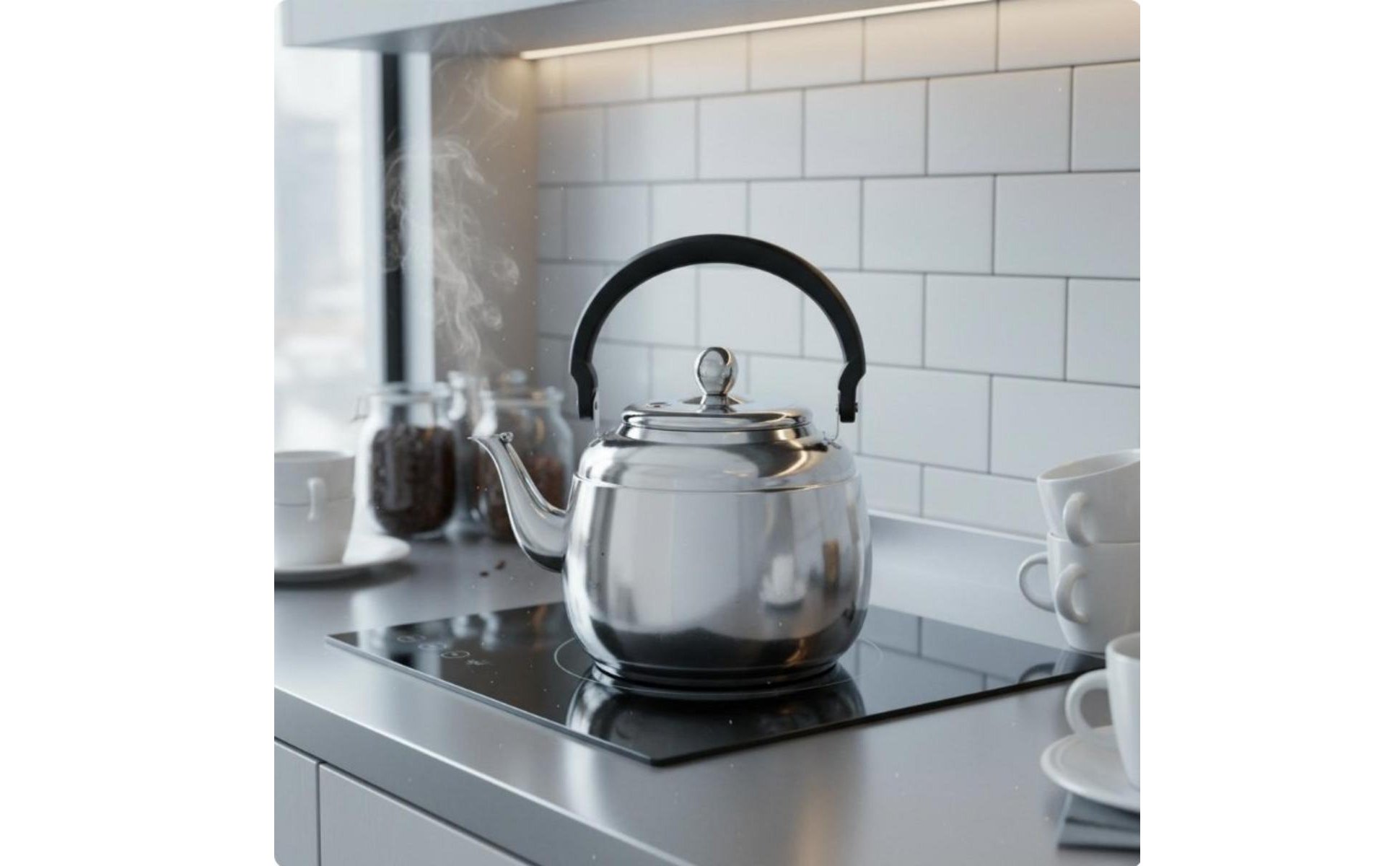 Whistling Tea Kettle Whistle Signal Stainless Steel Water Kettle for Restaurants