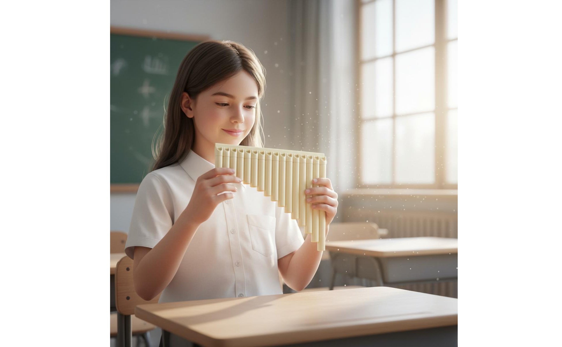 Pan Flute Easy to Learn 18 Pipe Flute Polished Mouthpiece for Students