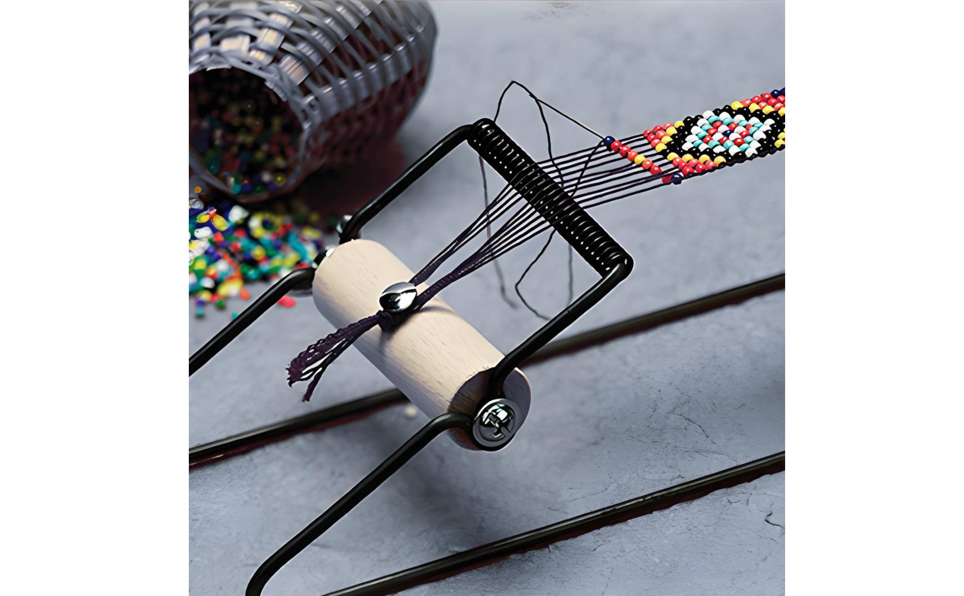 Bead Weaving Loom Stainless Steel Frame Bead Loom All-in-Single Set for Teens