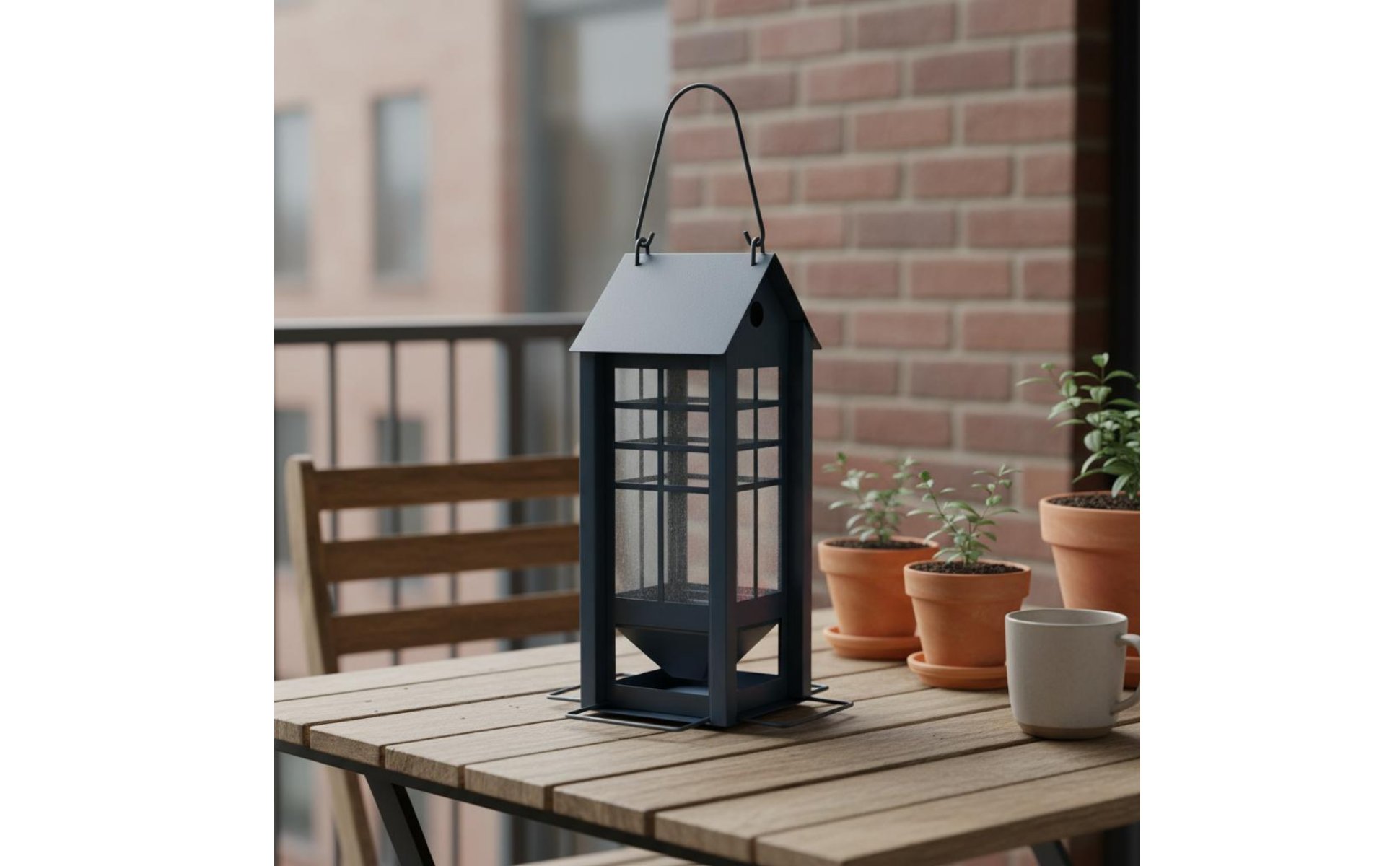 Metal House Bird Feeder Decorative Hanging Bird Feeder for Backyard, Gardeners