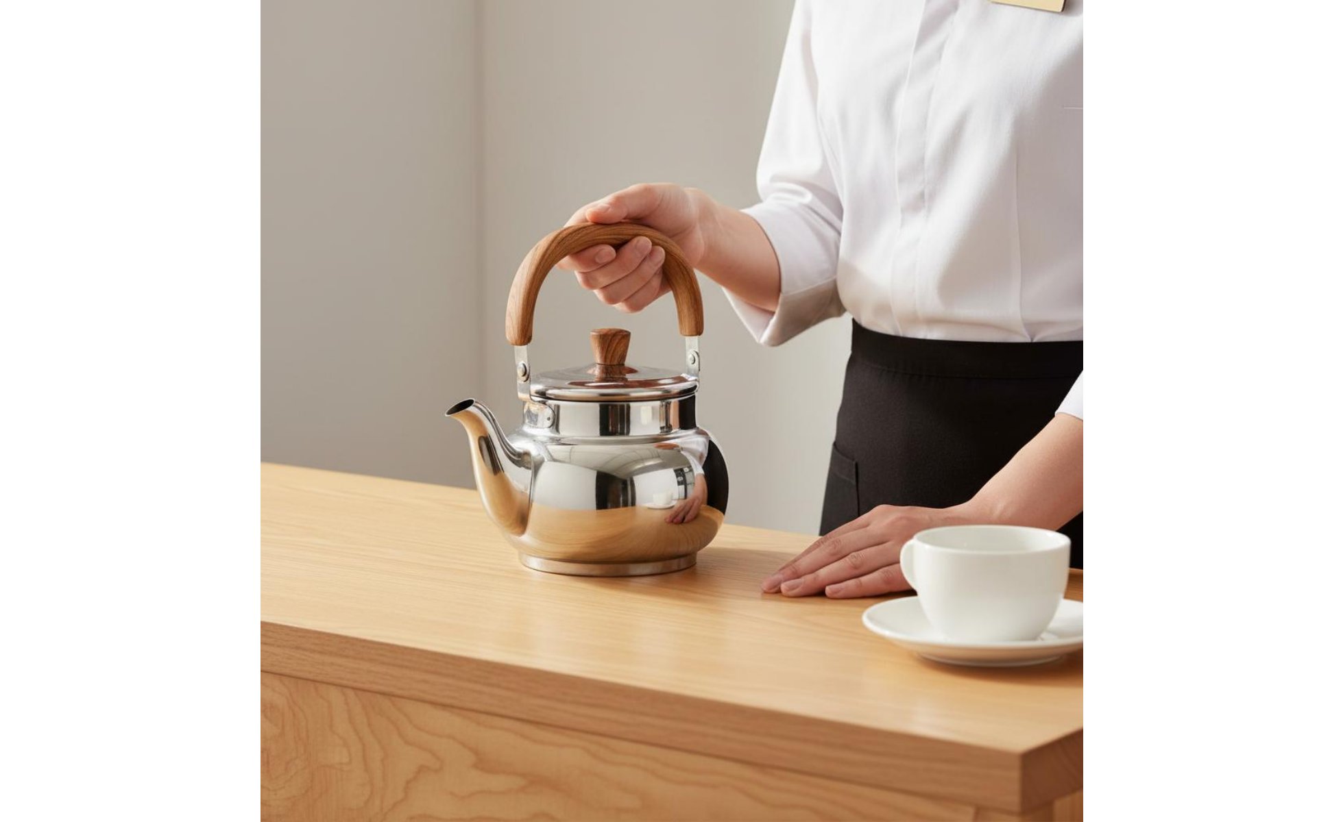Stovetop Teapot with Infuser Anti-Scald Handle Stainless Steel Kettle for Hotel